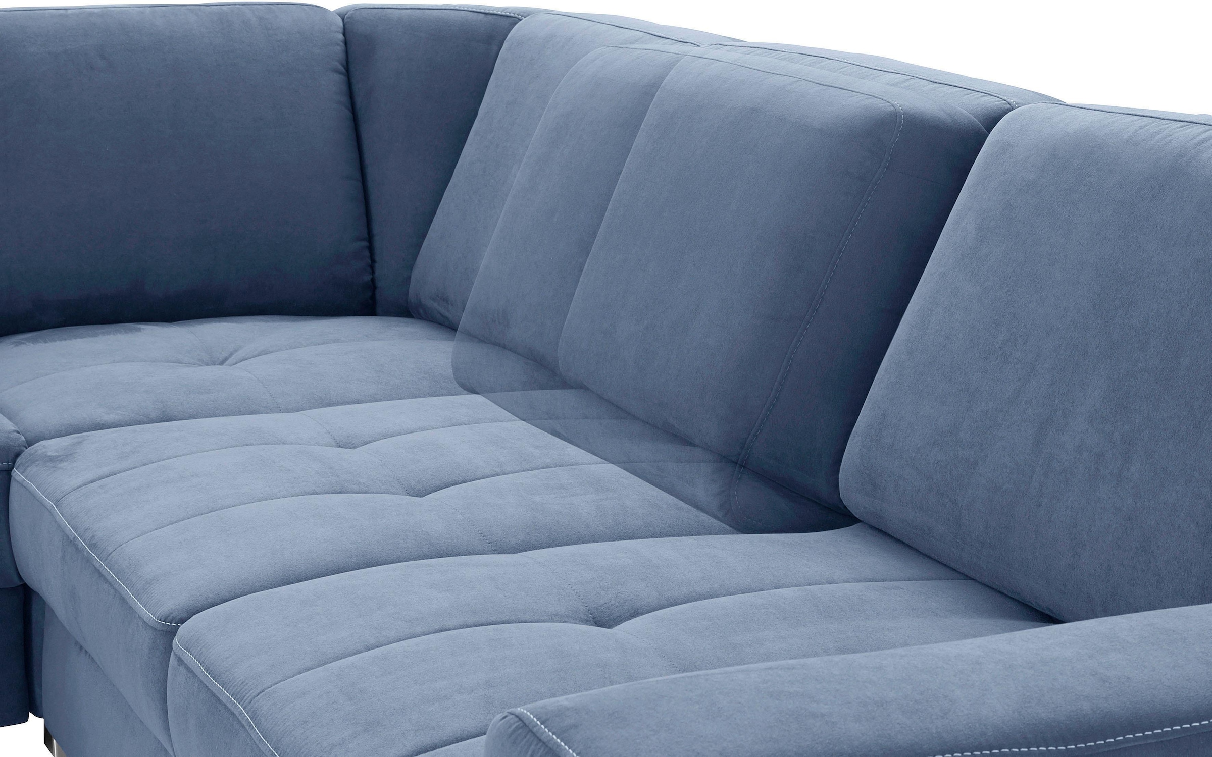 sit&more Ecksofa »Santorini L-Form« mit Federkern und Sitztiefenverstellung, wahlweise mit Bettfunktion