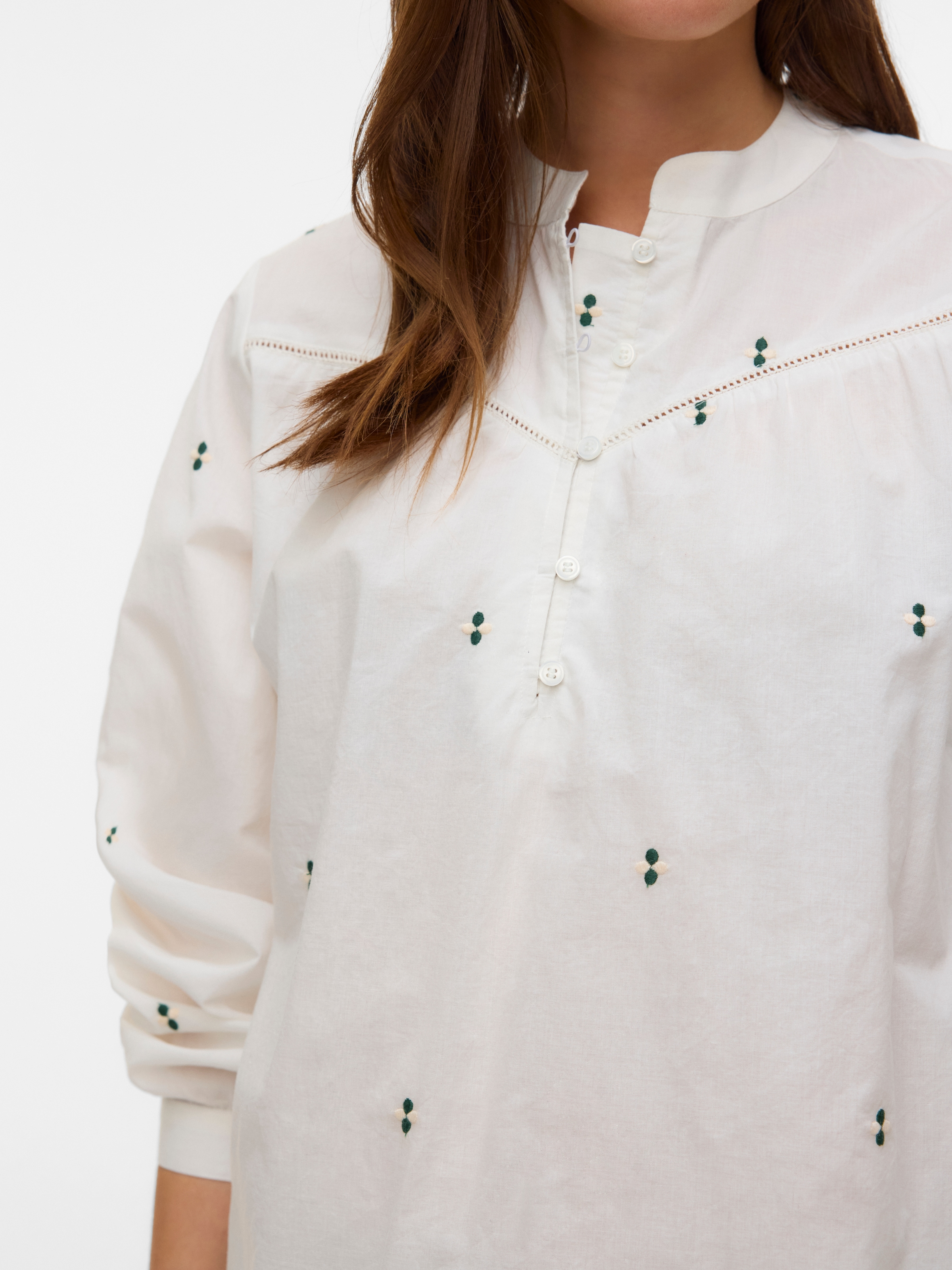 Vero Moda Langarmbluse »VMIRIS LS TOP NOOS« Baumwolle, allover bestickt