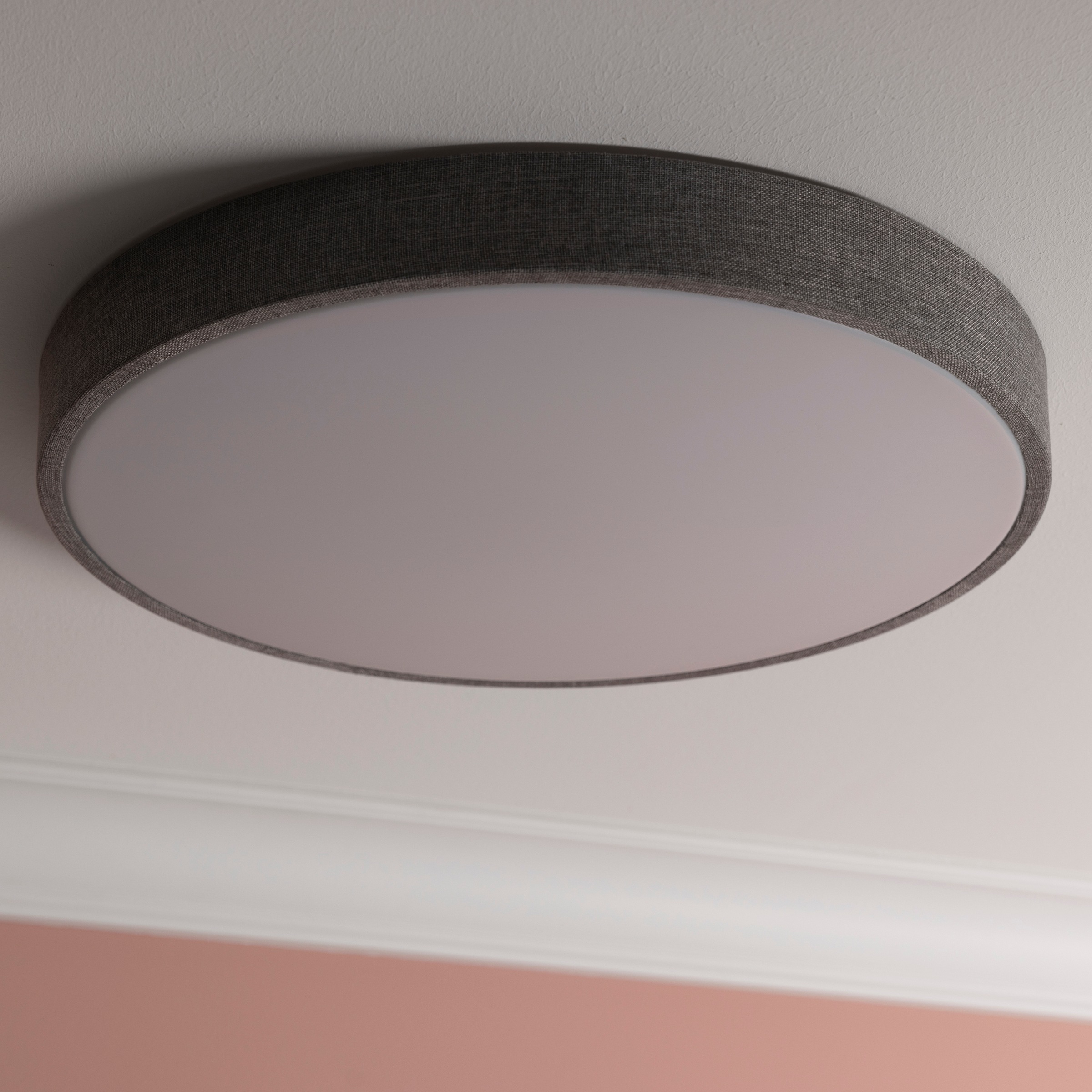 Brilliant LED Deckenleuchte »Filiz«, Ø 49 cm, Textil, 4500 lm, 3000-6500 K, dimmbar, Fernbedienung