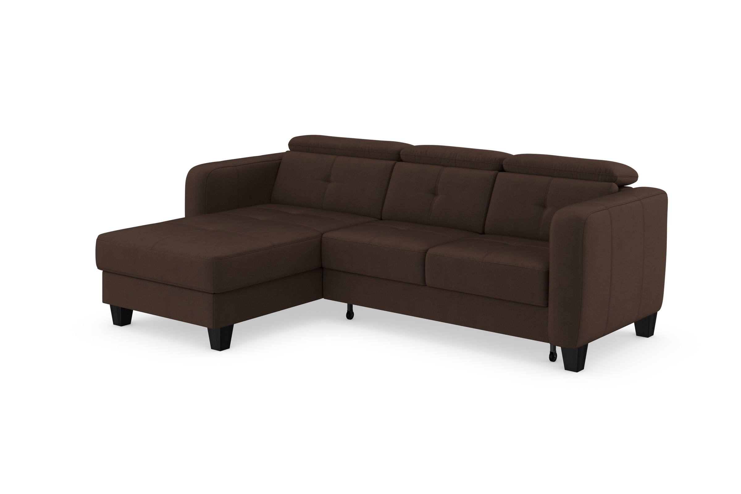 sit&more Ecksofa »Belluci L-Form«, inklusive Federkern, wahlweise mit Bettfunktion und Bettkasten