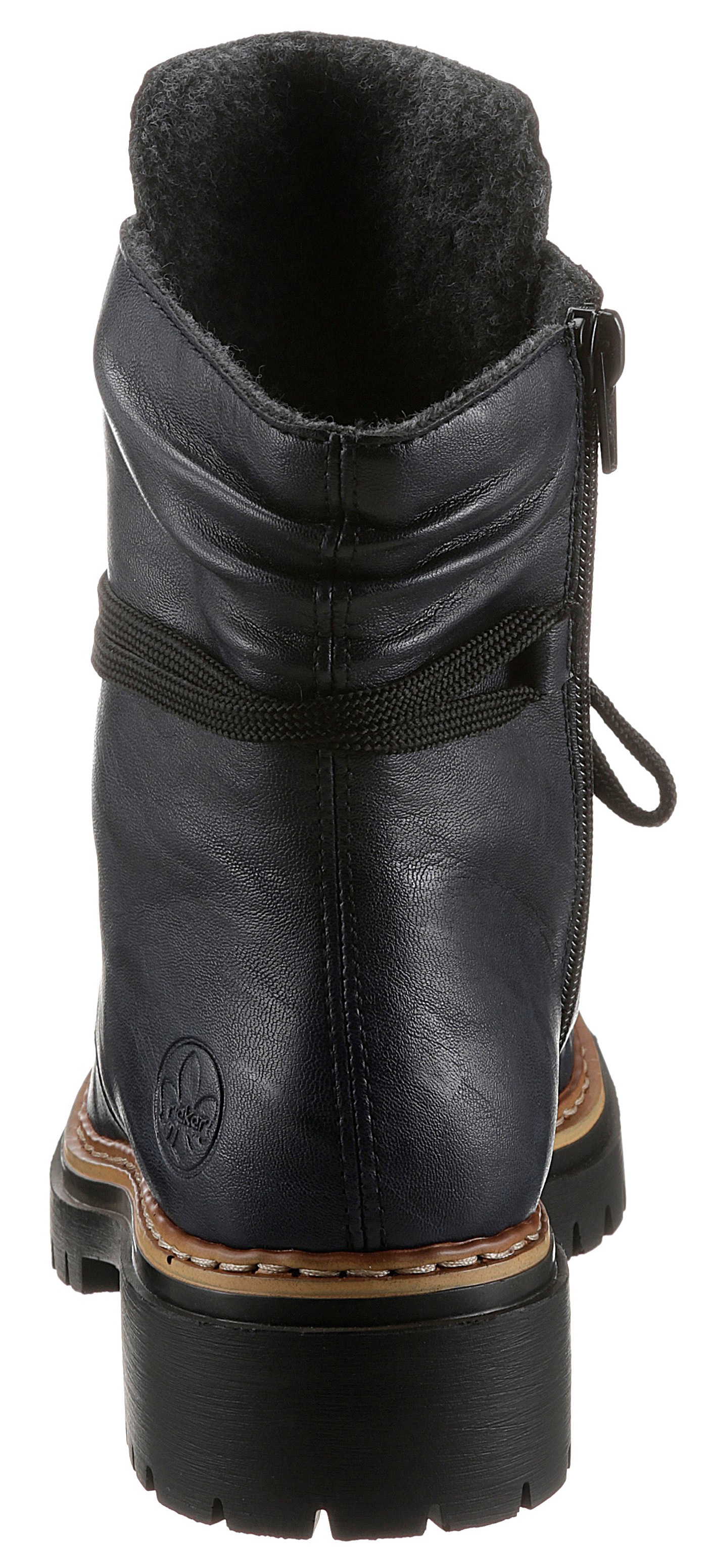 Rieker Schnürboots, Stiefelette, Profilsohle, Blockabsatz, mit lässiger Schnürung