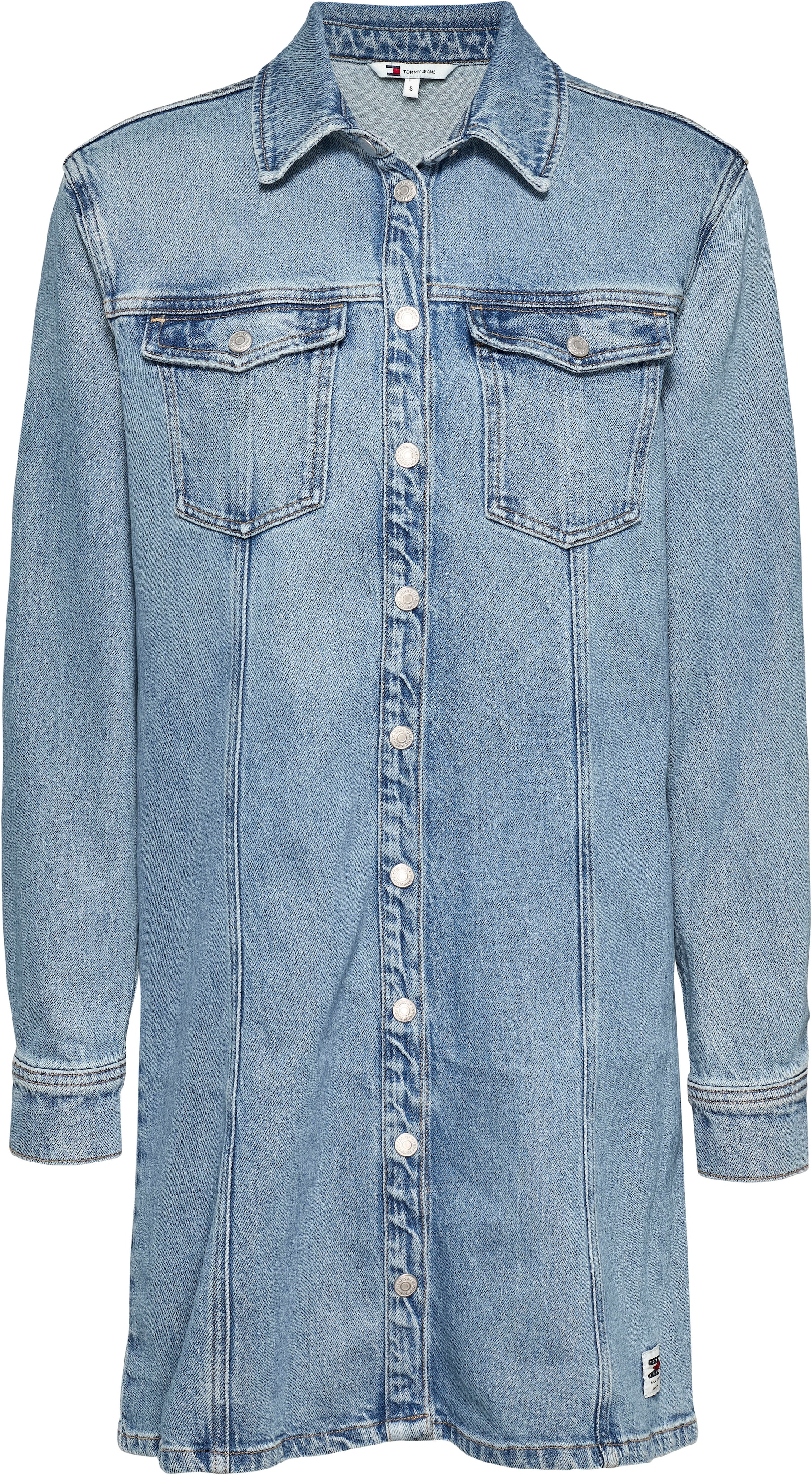 Tommy Jeans Blusenkleid »ALINE LS DRESS CH6119 EXT«, mit Tommy Jeans Flagge