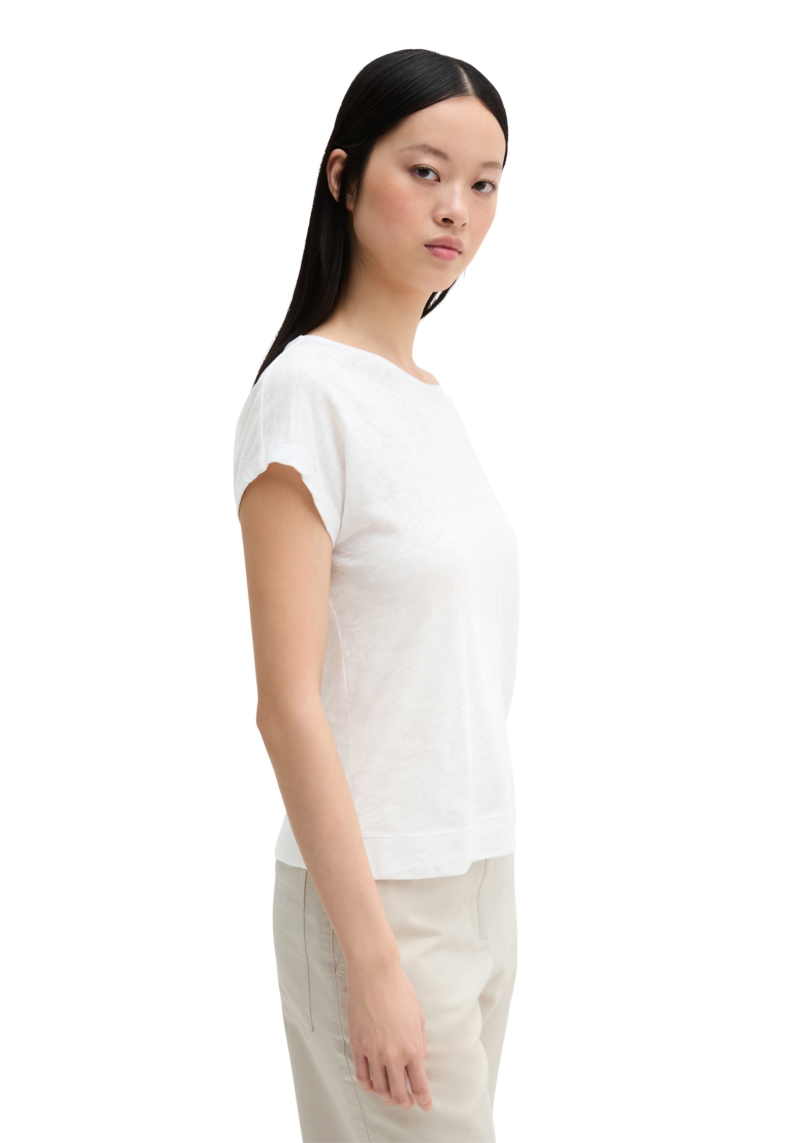 Marc O'Polo T-Shirt regular aus weichem Baumwoll-Slub-Jersey