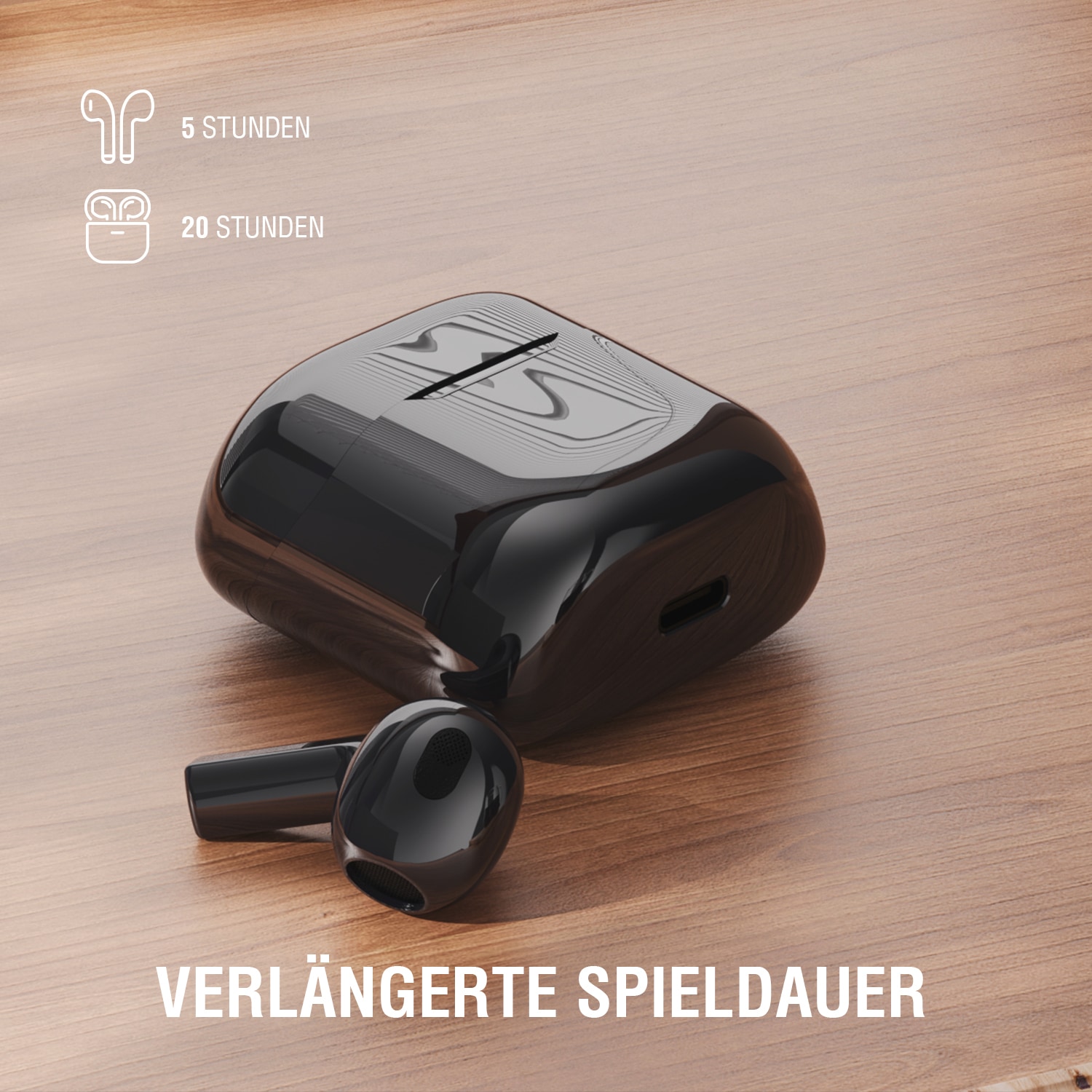 4smarts wireless In-Ear-Kopfhörer »SkyBuds 2 ENC«, Echo Noise Cancellation (ENC)-Freisprechfunktion, True Wireless Bluetooth