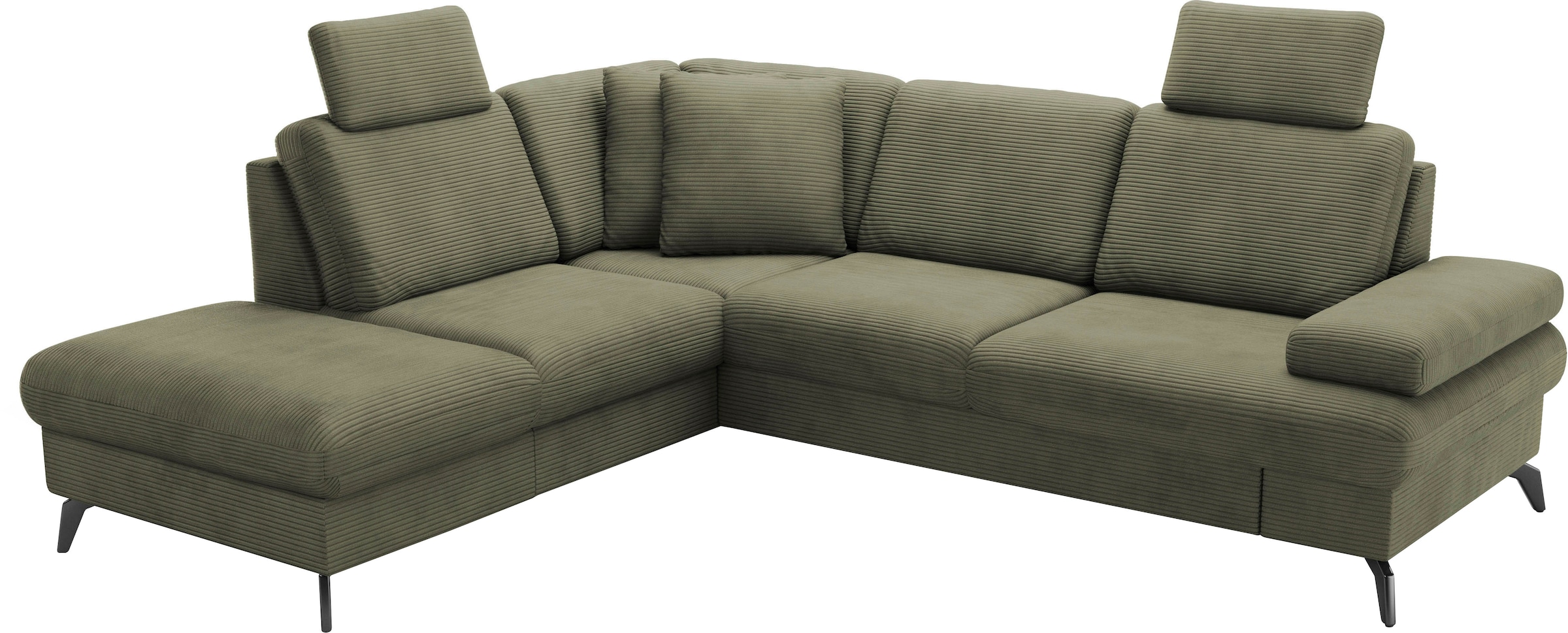 sit&more Ecksofa »Morris Jubi L-Form«, inkl. Armteilfunktion und 1 Zierkissen, wahlweise mit Bettfunktion