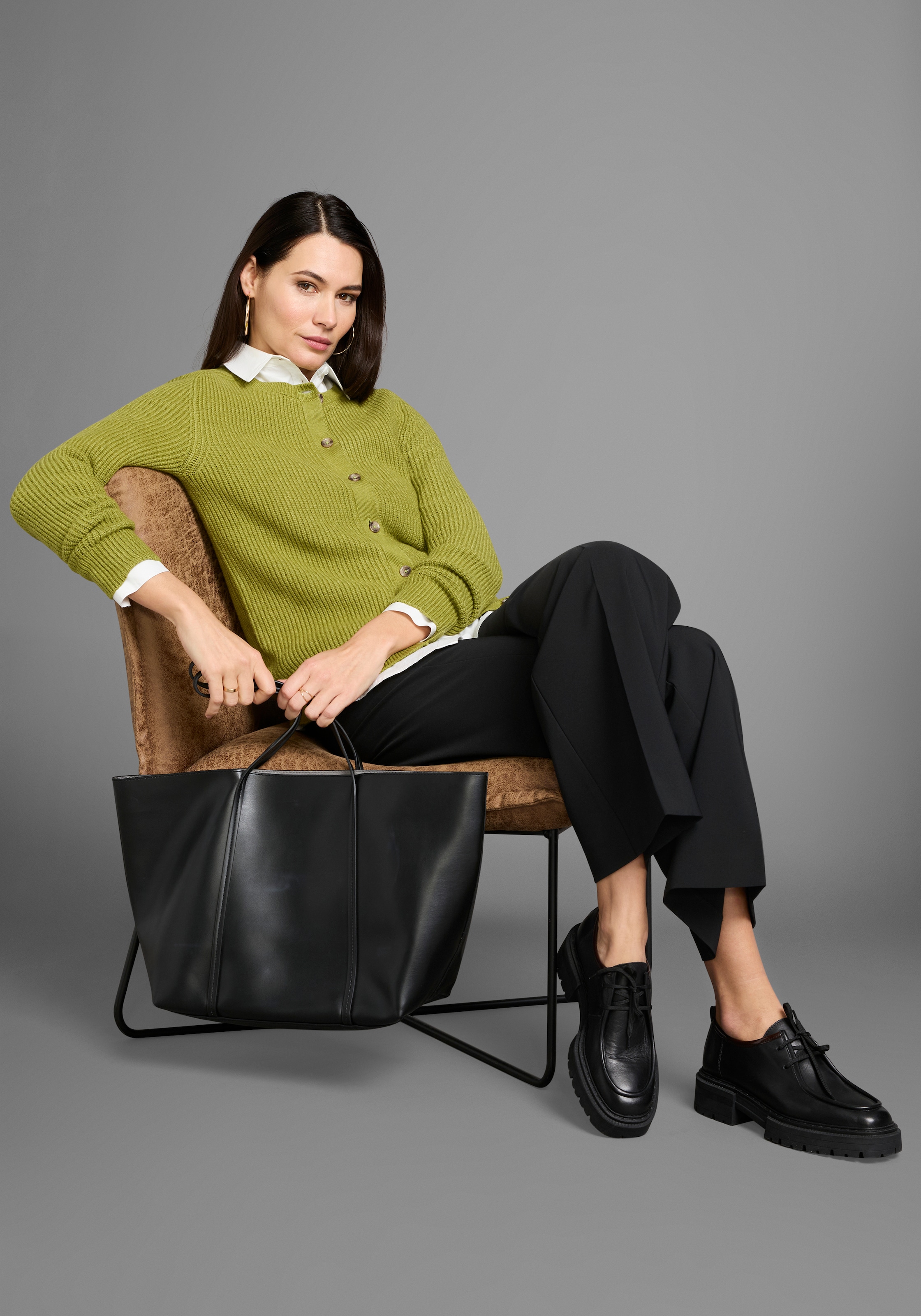 HECHTER PARIS Strickjacke, mit Knopfleiste