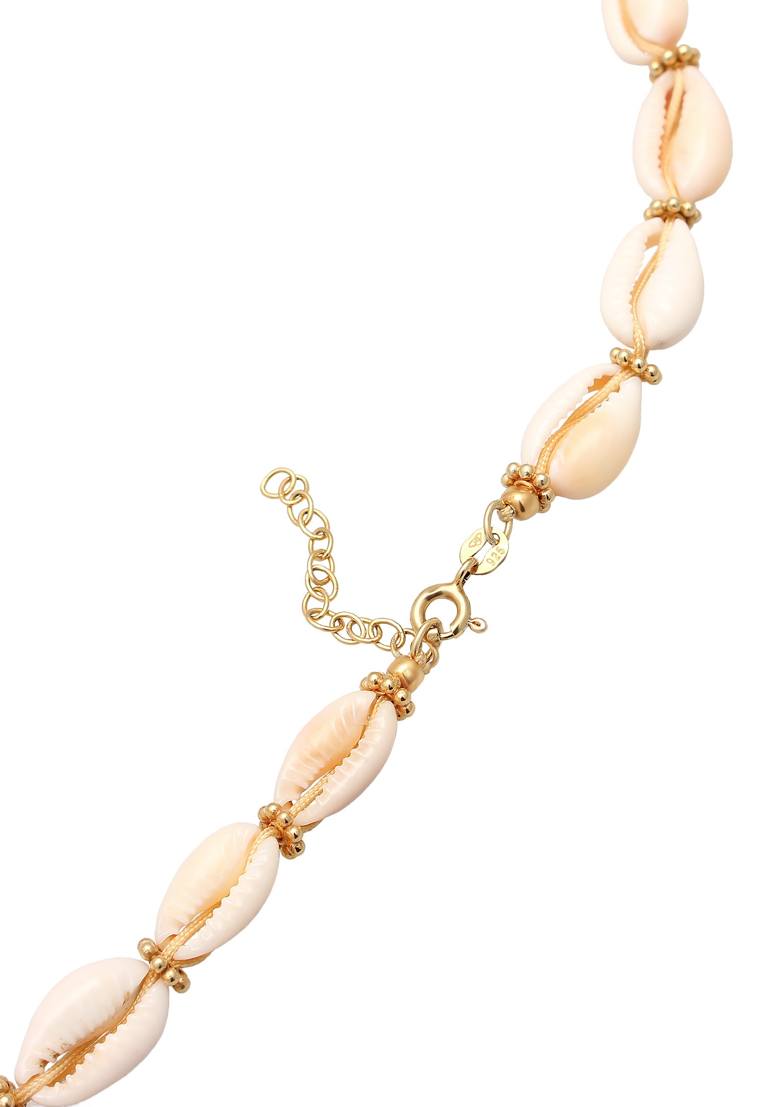 Elli Ohrring und Ketten Set »Schmuckset Kauri Muschel Blumen Bead 925er Silber«