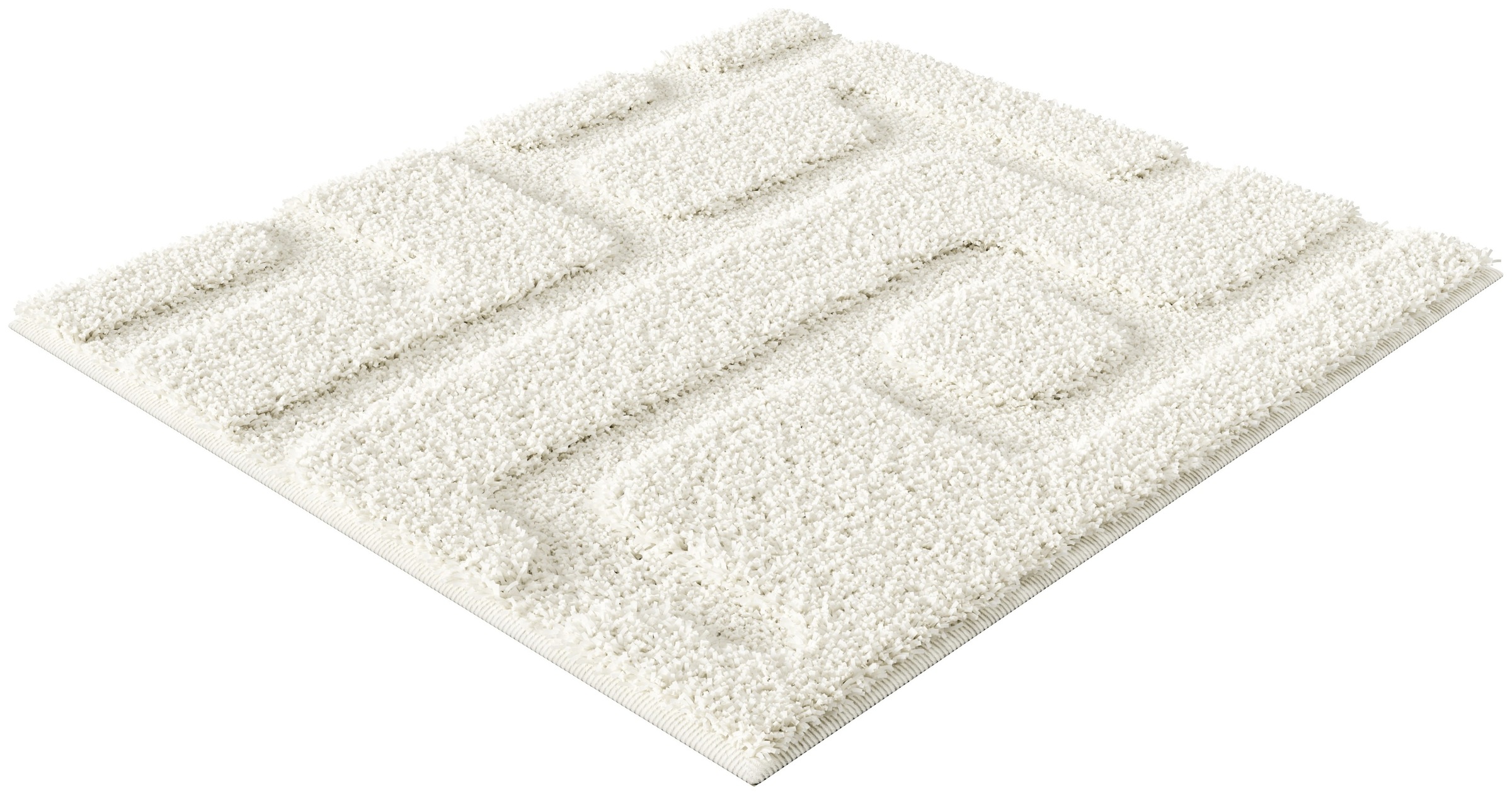 Grund Badematte »Riana, Badvorleger, Badezimmer Teppich, sehr weich« Höhe 20 mm rutschhemmend beschichtet schnell trocknend Modernes Design mit Linien in Hoch-Tief-Struktur, Made in Europe