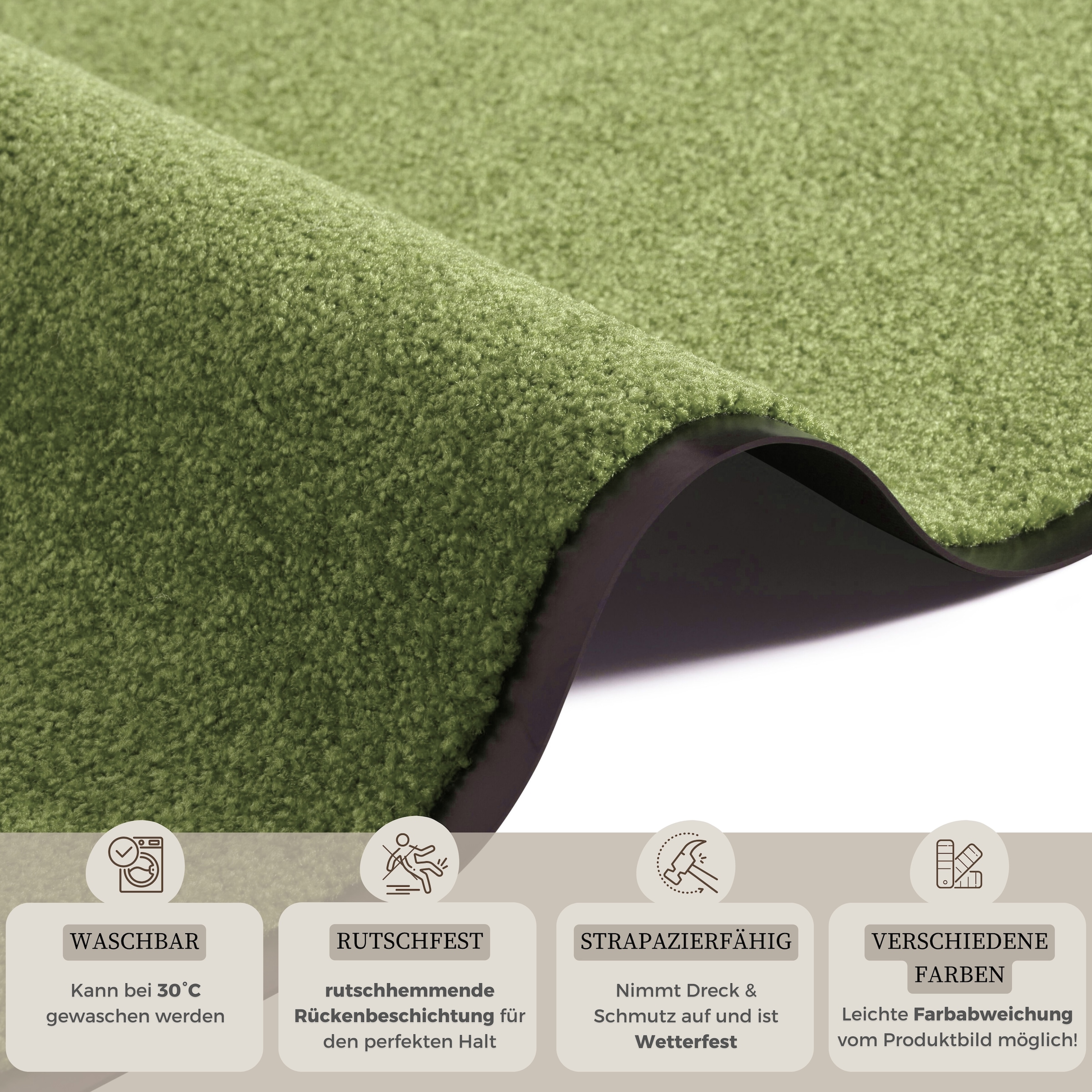 HANSE Home Fußmatte »Wash & Clean«, rechteckig, 7 mm Höhe, Schmutzfangmatte, Türmatte, In- und Outdoor, Teppich, Läufer, waschbar