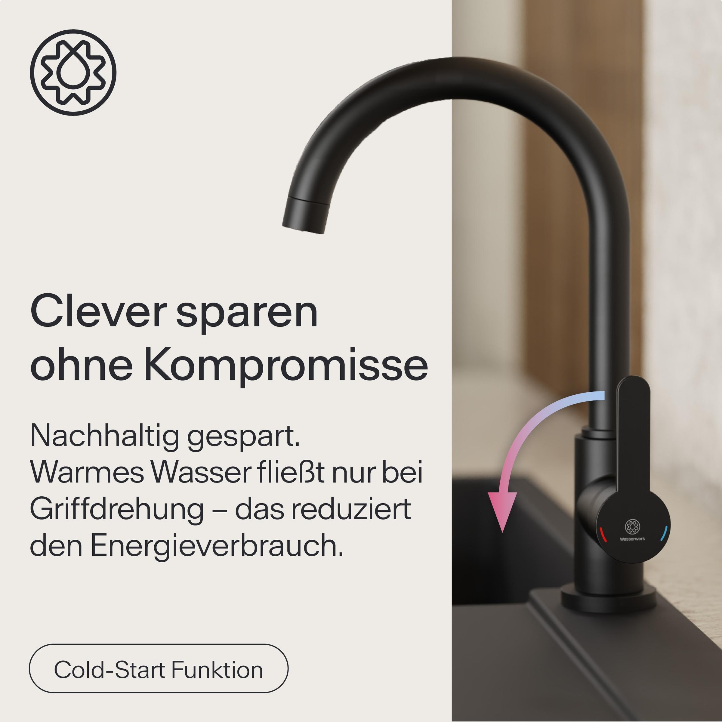 WASSERWERK Spültischarmatur »WK 5, Wasserhahn, Küche, Einhebelmischer«