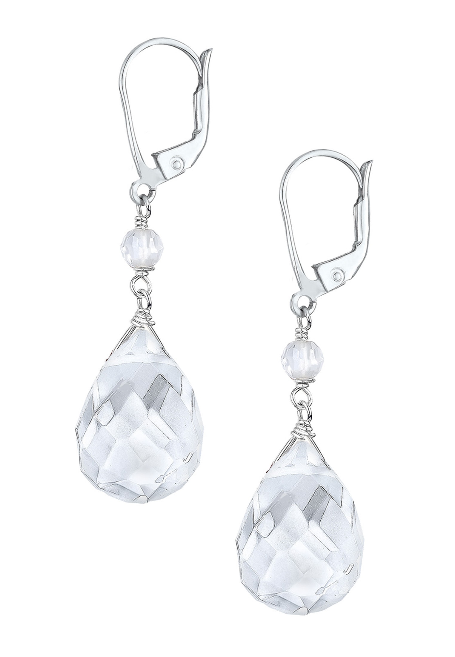 Elli Paar Ohrhänger »Ohrringe Tropfen Bergkristall Elegant Festlich 925 Silber«