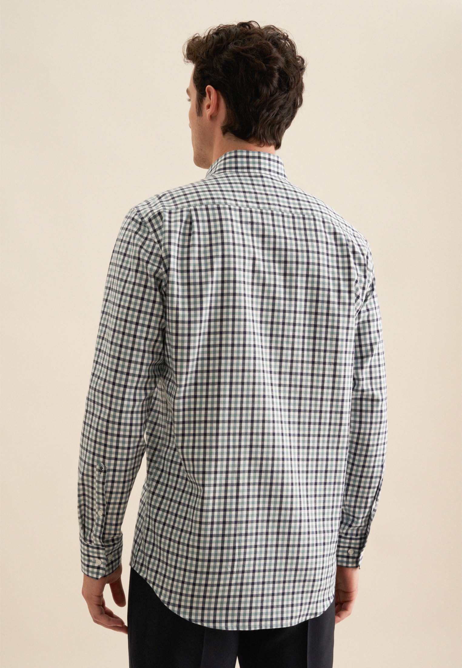 seidensticker Flanellhemd »Regular«, Regular Langarm Button-Down-Kragen Karo