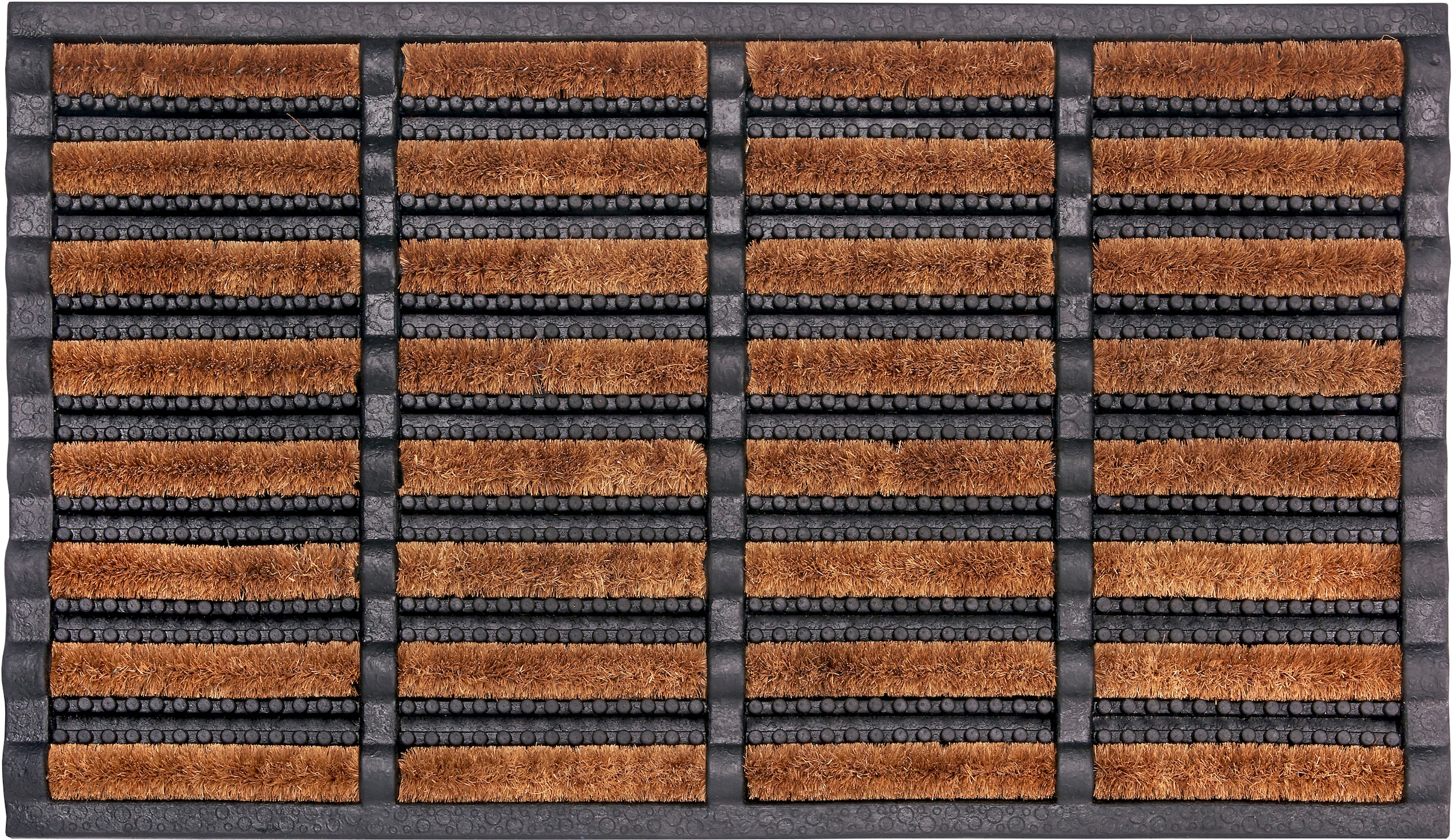 HANSE Home Fußmatte »Schmutzfangmatte Brushes Mat, Türmatte«, rechteckig, 25 mm Höhe, Kokos, Gummi, Schmutzfangmatte, Outdoor, Rutschfest, Innen, Kokosmatte