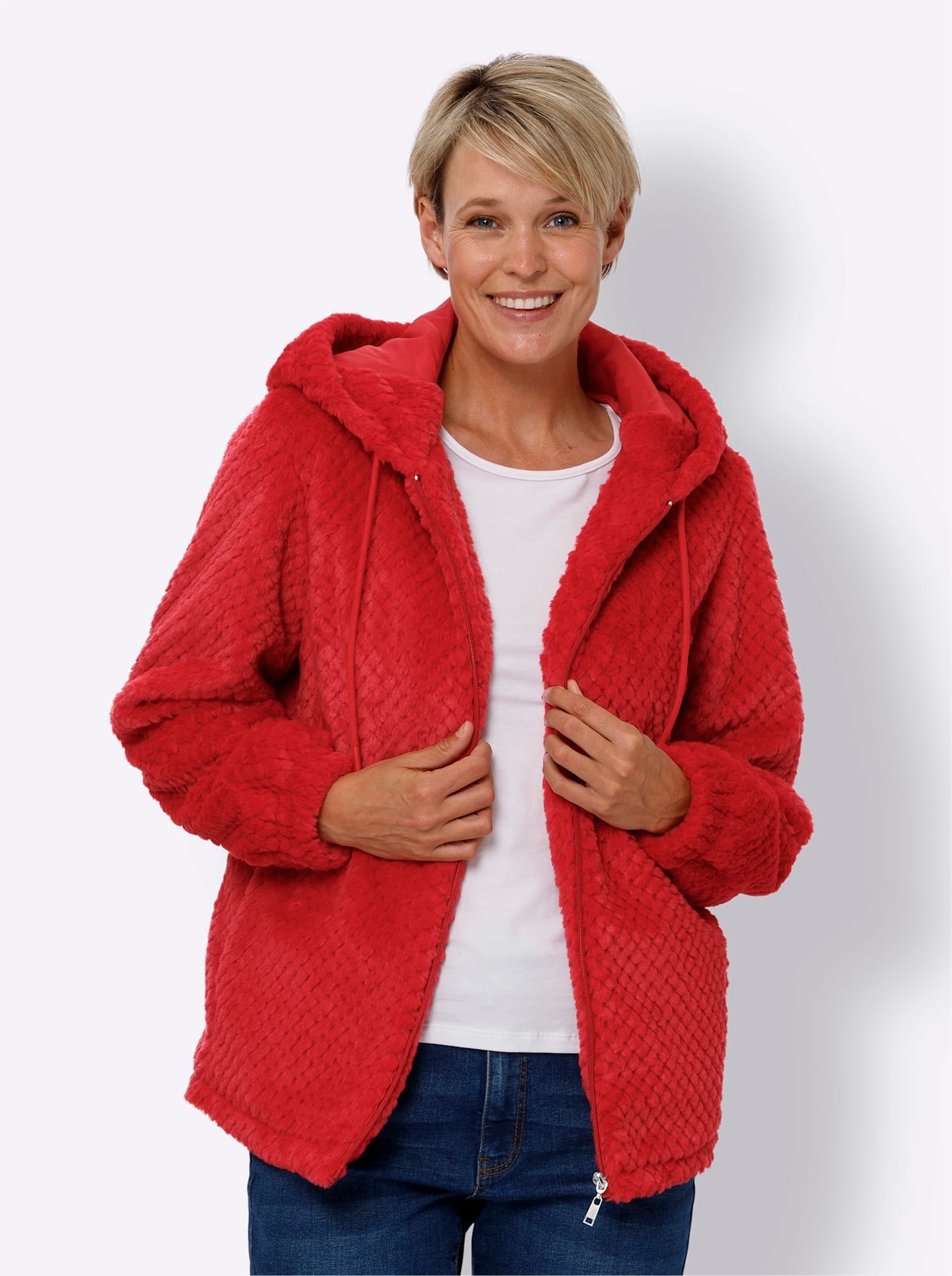 Classic Basics Langjacke, mit Kapuze