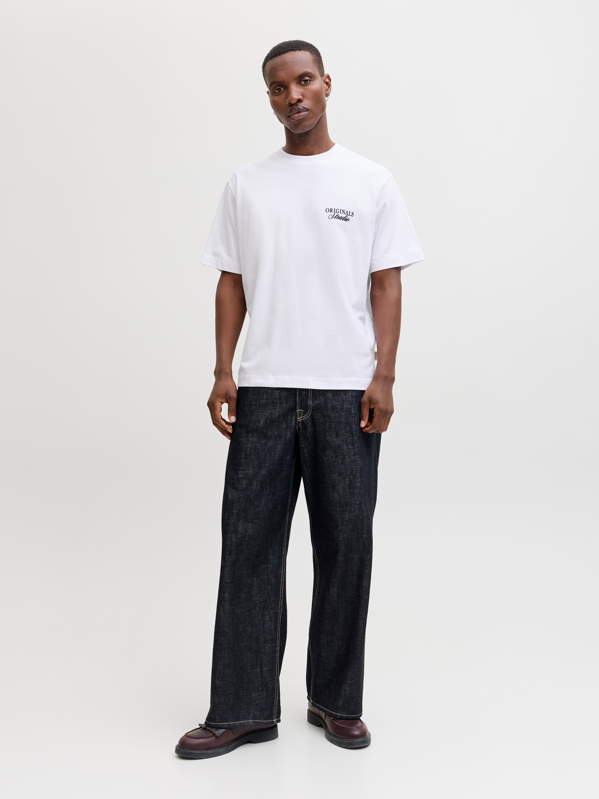 Jack & Jones Rundhalsshirt »JORNORREBRO TYPO TEE SS CREW NECK NOOS« Baumwolle, relaxed fit