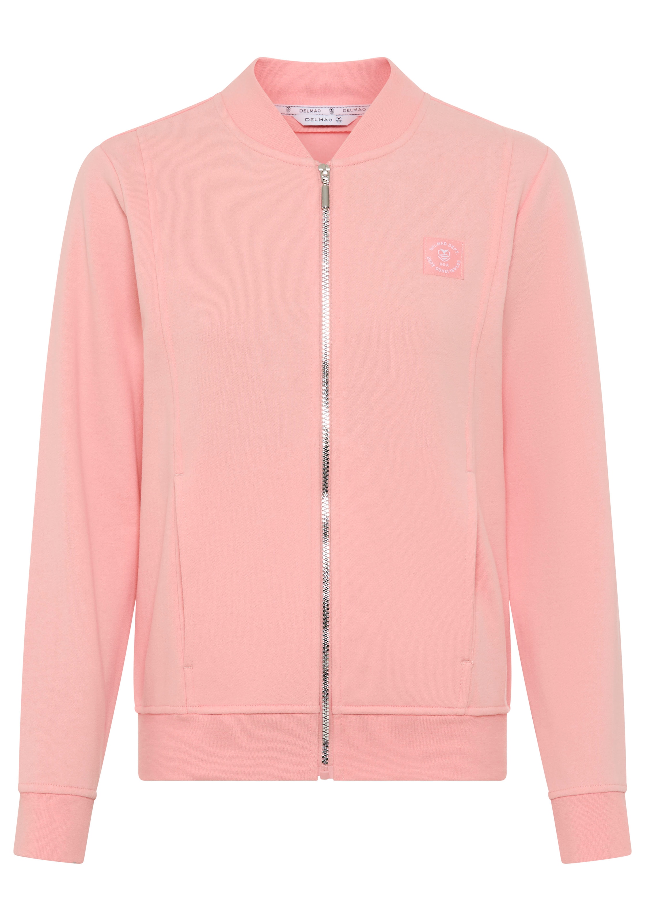 DELMAO Sweatjacke in modischer Bomberjacken-Form