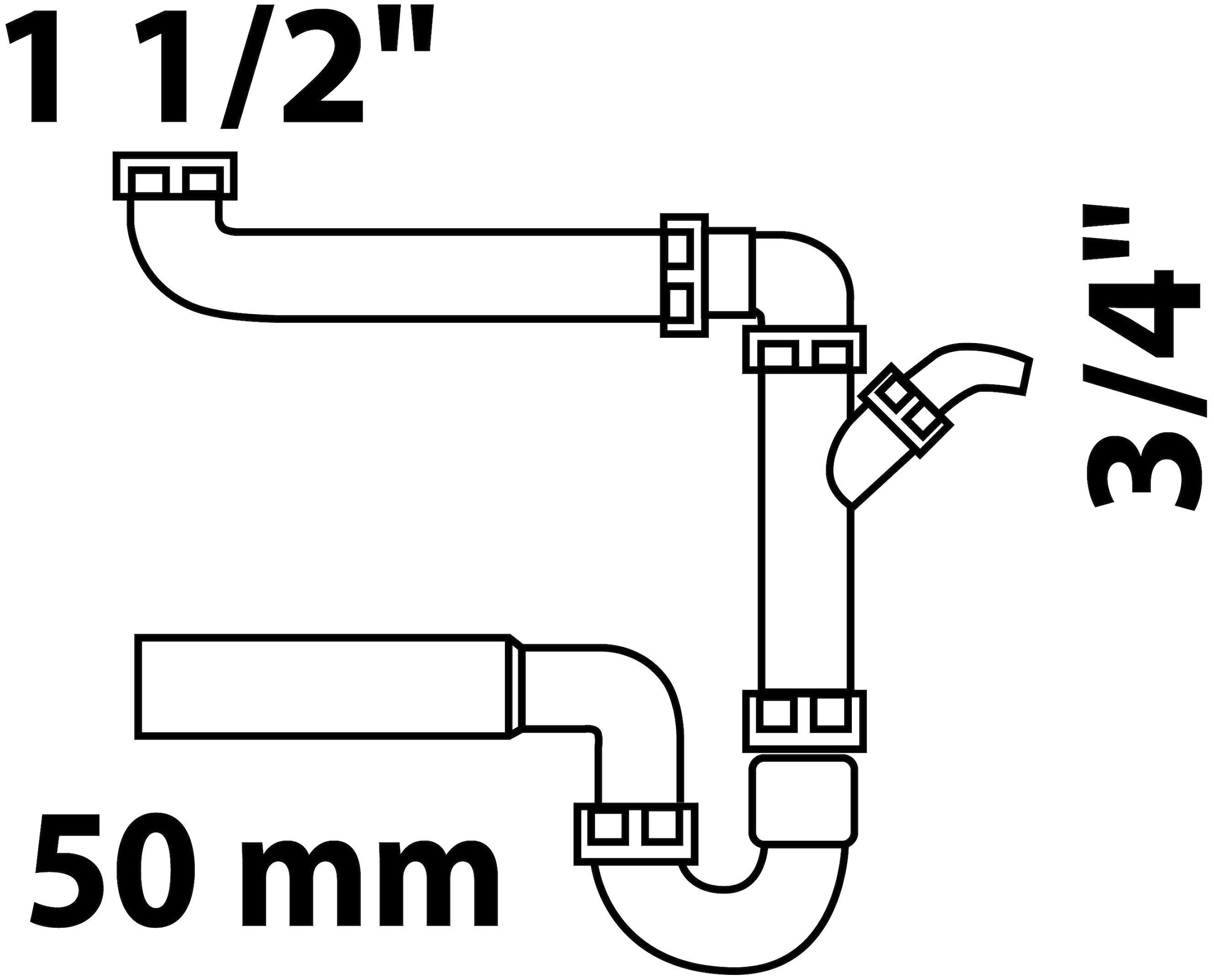 Kirchhoff Siphon »ECO Save«, (Set), Abfluss für Spüle, Ablaufgarnitur mit Geräteanschluss