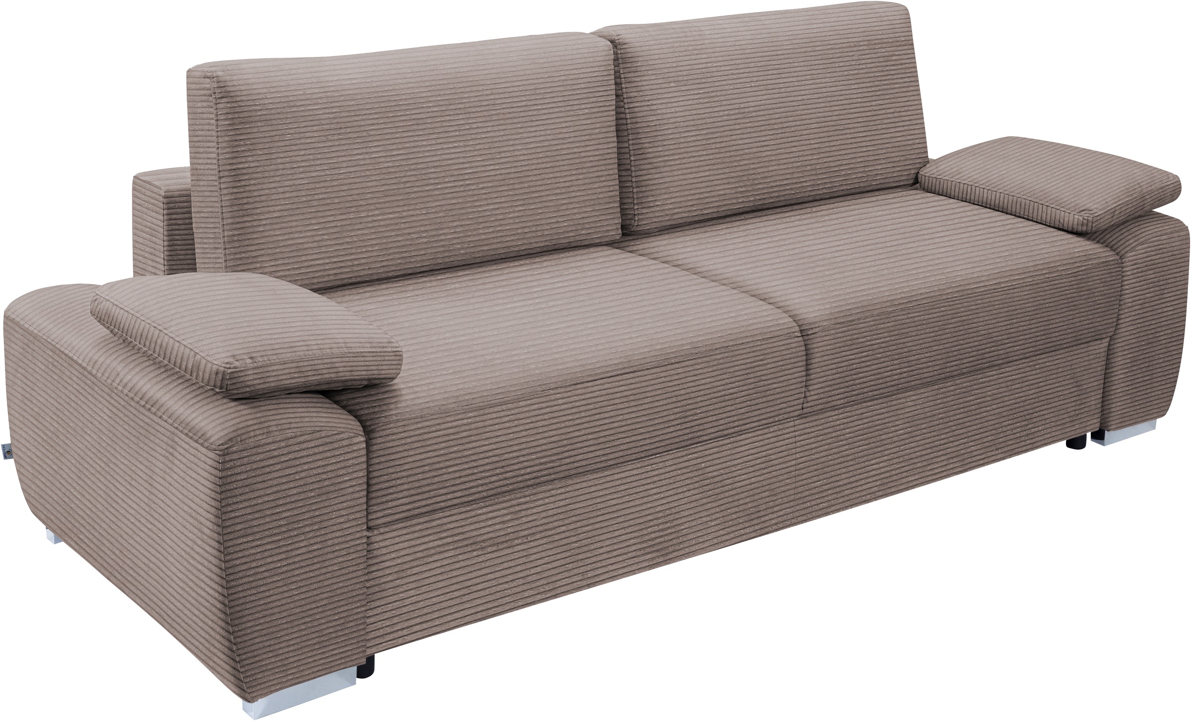 exxpo - sofa fashion 2-Sitzer »SOLSBURY, Sofa, Schlafsofa«, inkl. Federkern-Polsterung, Bettfunktion und Stauraum, in Cord