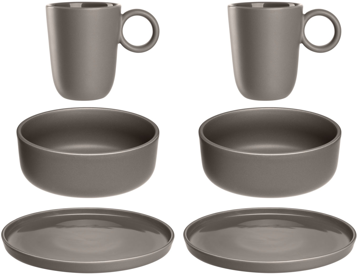 LEONARDO Geschirr-Set »ROMA, Geschirrset, 6-teilig« Frühstücks Set, Service, spülmaschinengeeignet