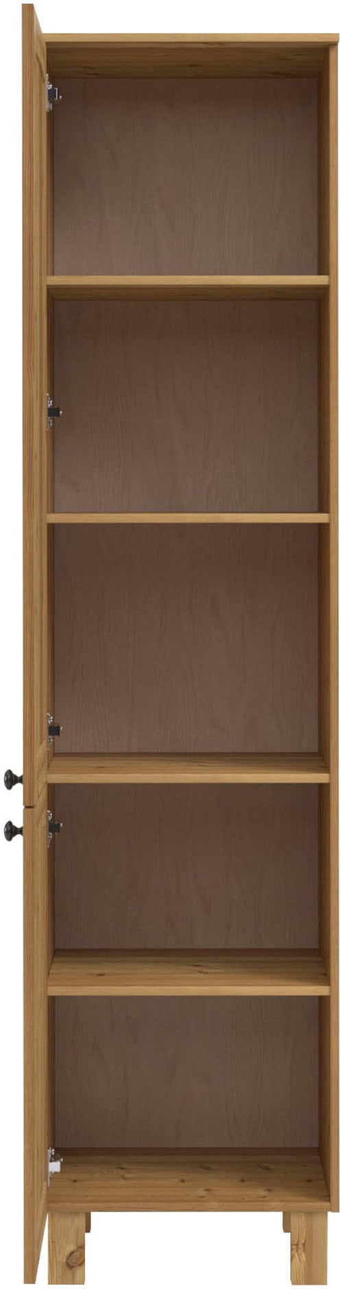 KOCHSTATION Hochschrank »KS-Osby«, (1 St.), Kiefer massiv, Breite 50 cm, 2 Türen, 4 Einlegeböden