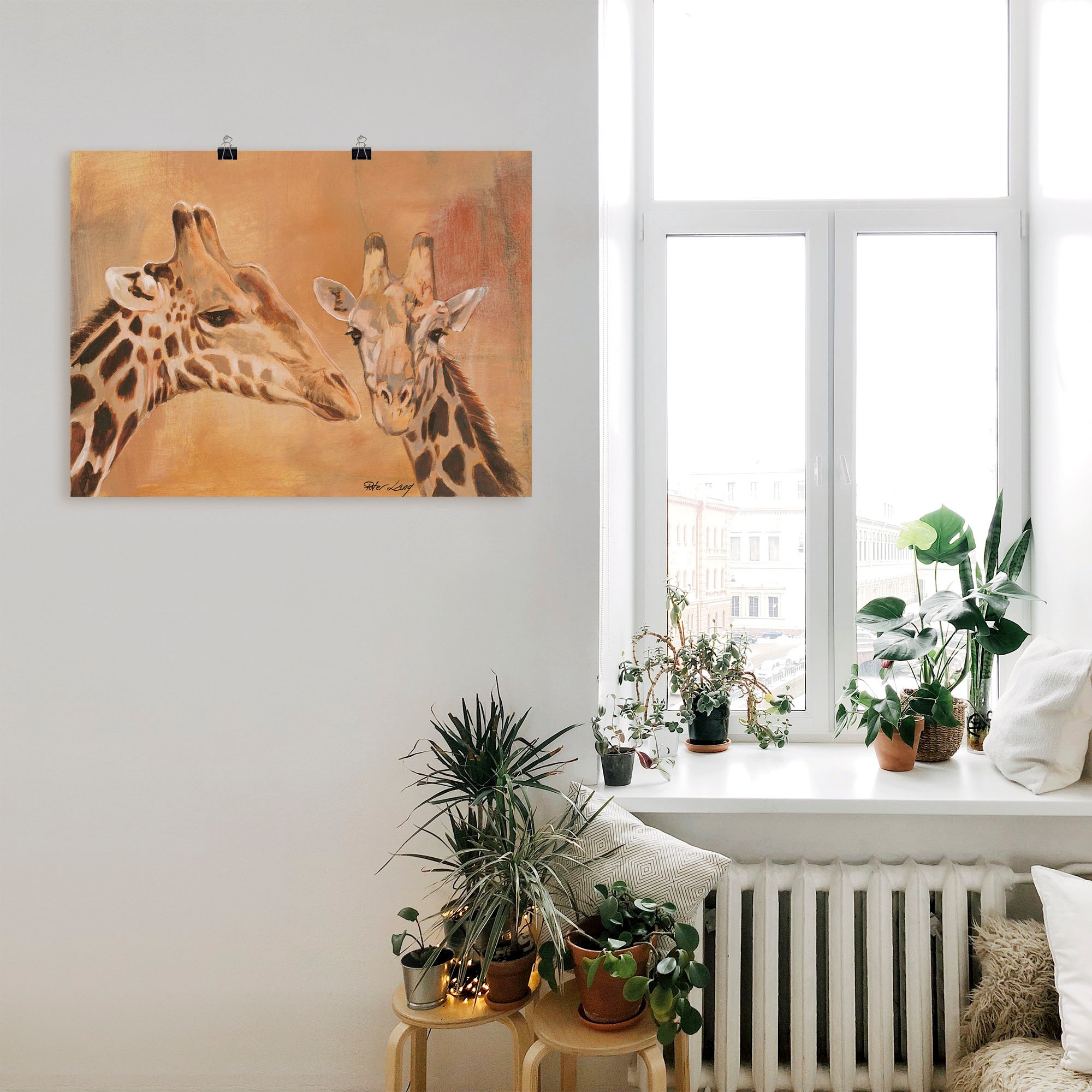Artland Wandbild »Giraffen«, Wildtiere, (1 St.), als Alubild, Outdoorbild, Leinwandbild, Poster in verschied. Größen