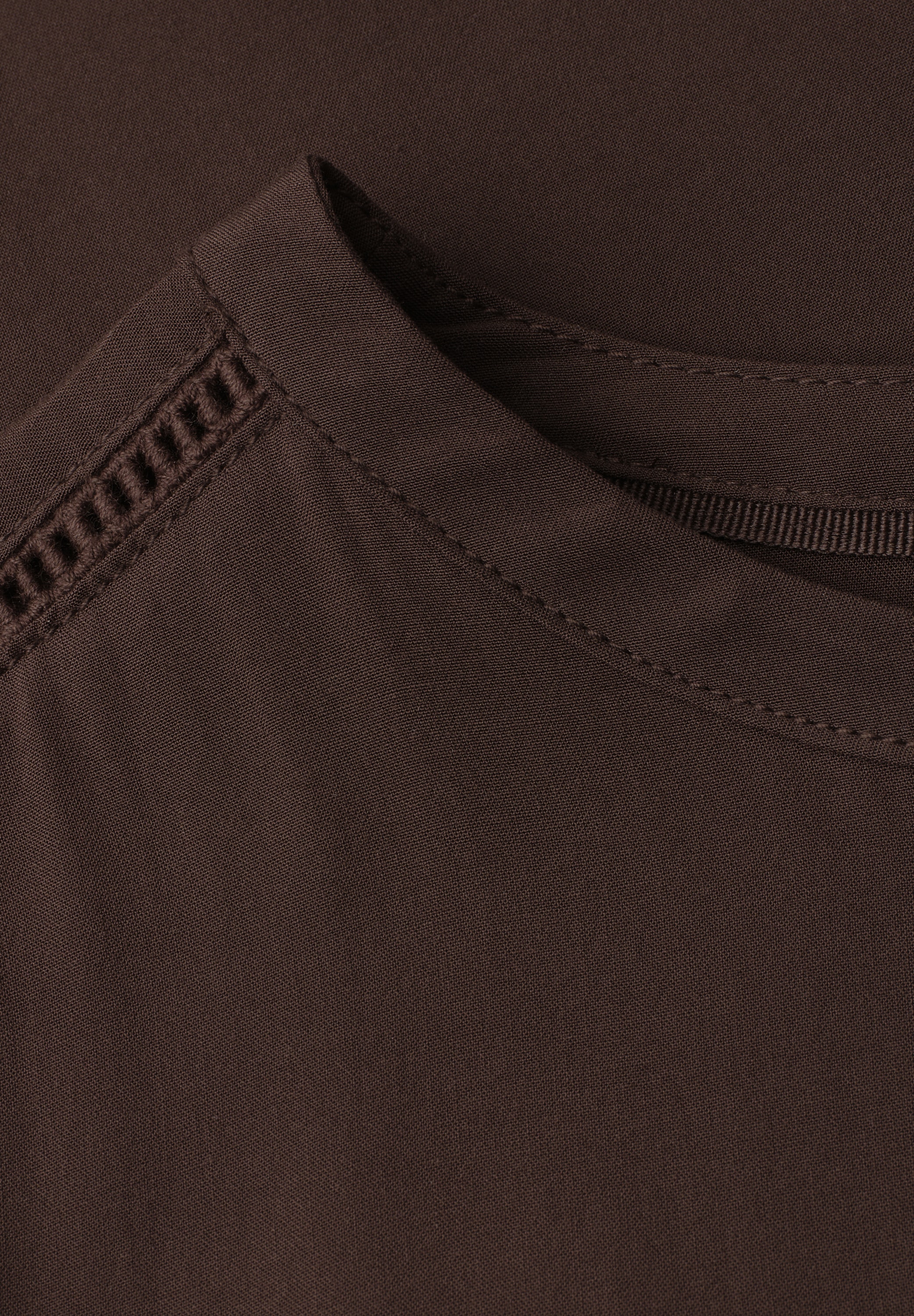 STREET ONE Shirtbluse Sommerbluse mit Tapedetail an den Schultern