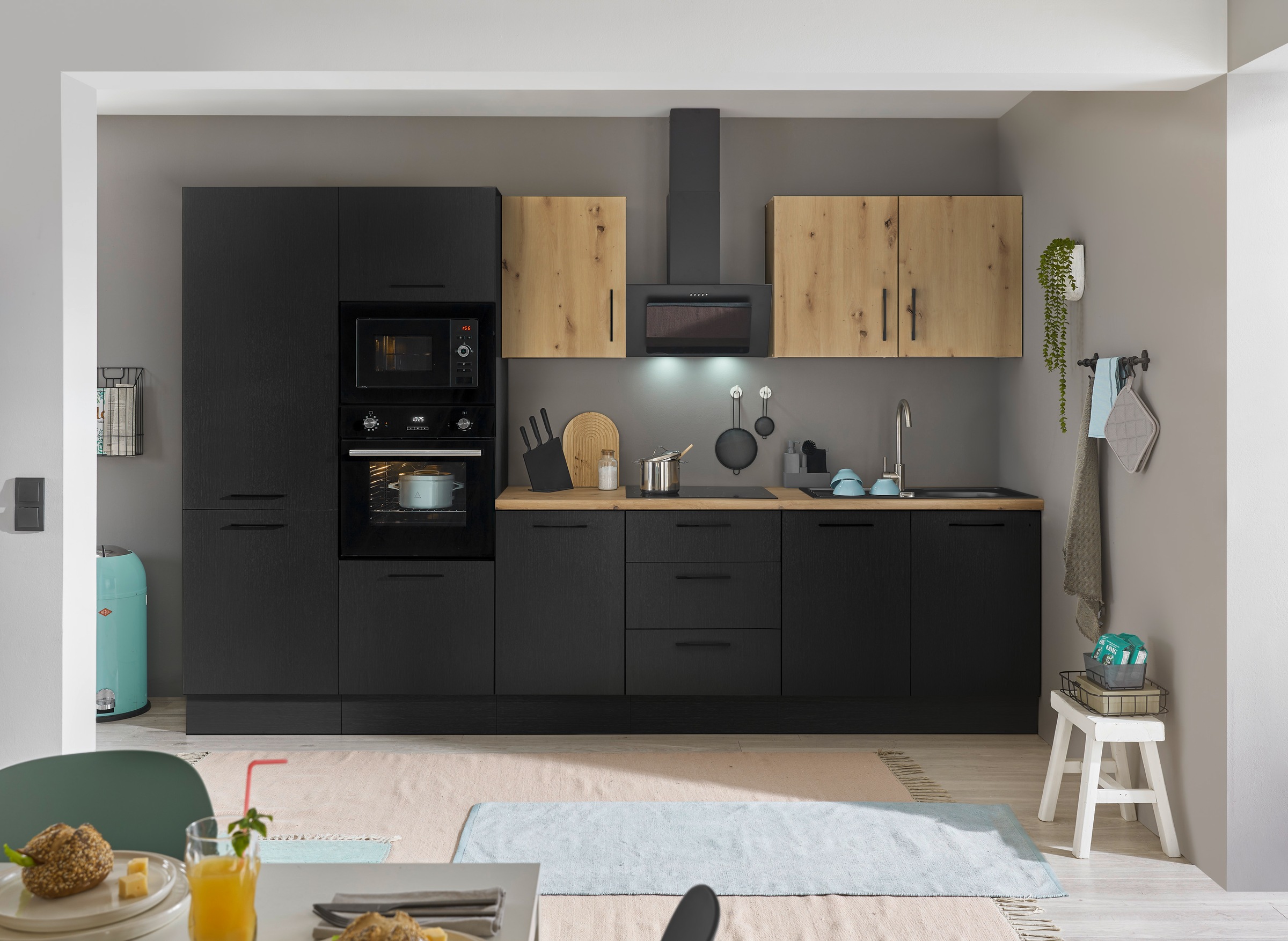 BASIC by Balculina Küchenzeile »Turin«, Breite 330 cm, wahlweise mit E-Geräten