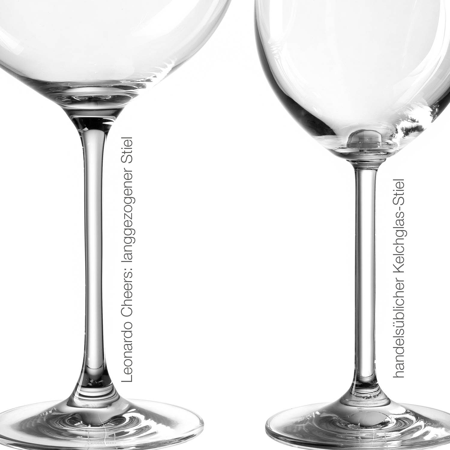 LEONARDO Weinglas »CHEERS«, (Set, 6 tlg.), (Burgunder) 750 ml, 6-teilig
