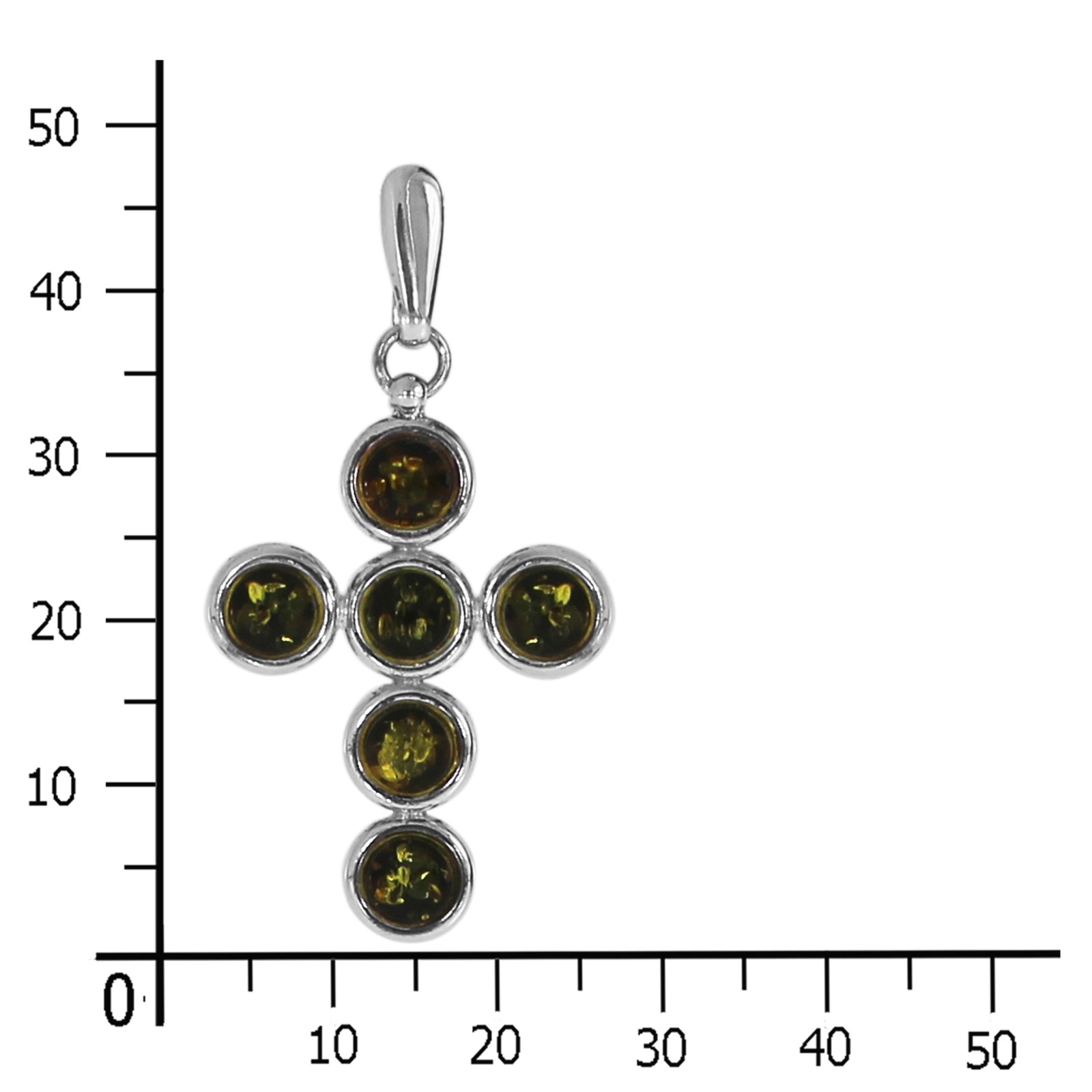 OSTSEE-SCHMUCK Kettenanhänger »- Kreuz - Silber 925/000 - Bernstein« ()