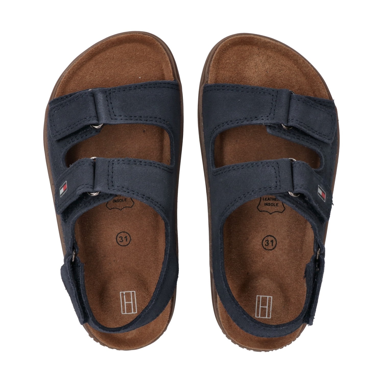 Tommy Hilfiger Sandale  Barfußschuh, Sommerschuh mit drei regulierbaren  Klettverschlüssen