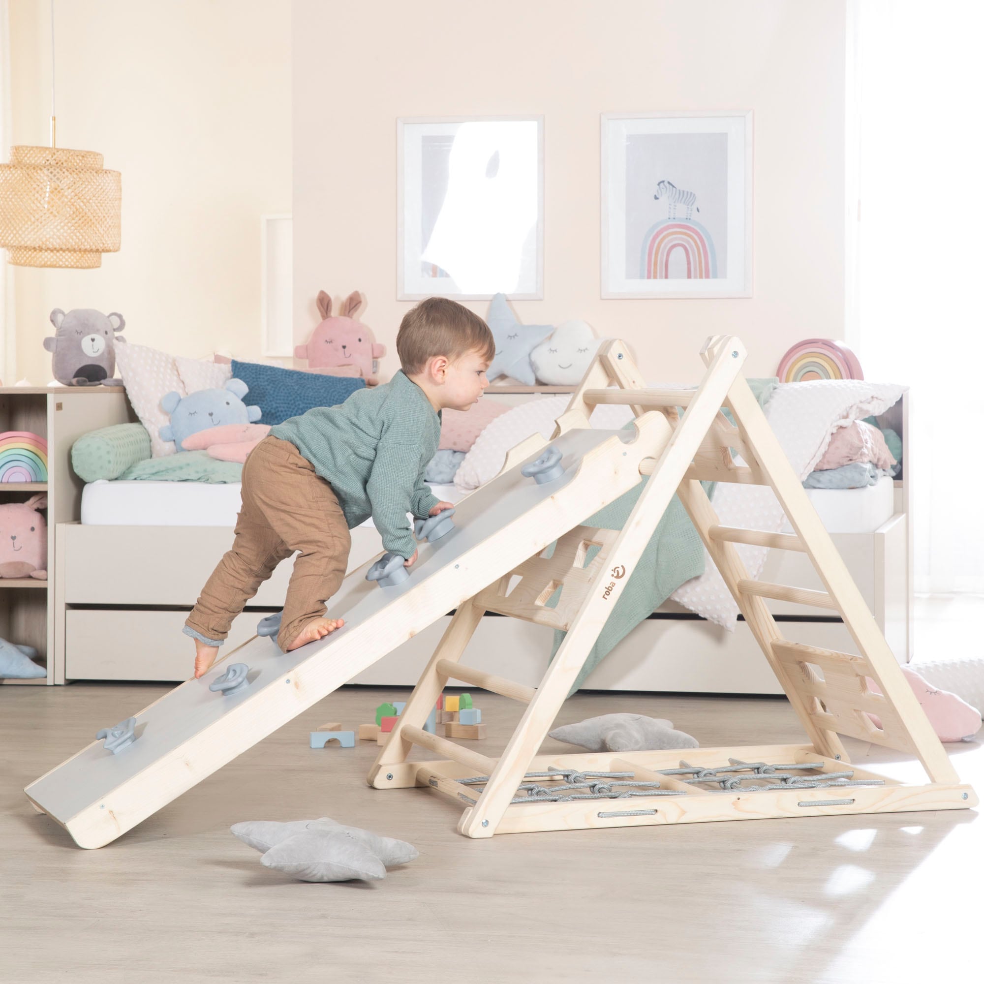 roba® Klettergerüst »Montessori Kletterdreieck« Belastbar bis 50 kg
