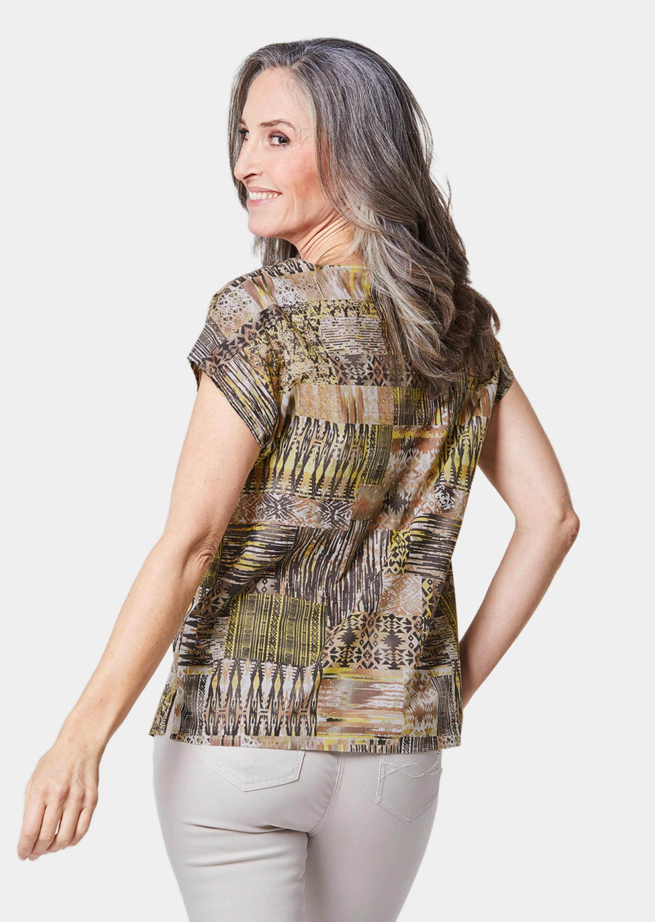 GOLDNER Druckbluse »Ultraleichte Druckbluse aus reiner Baumwolle«
