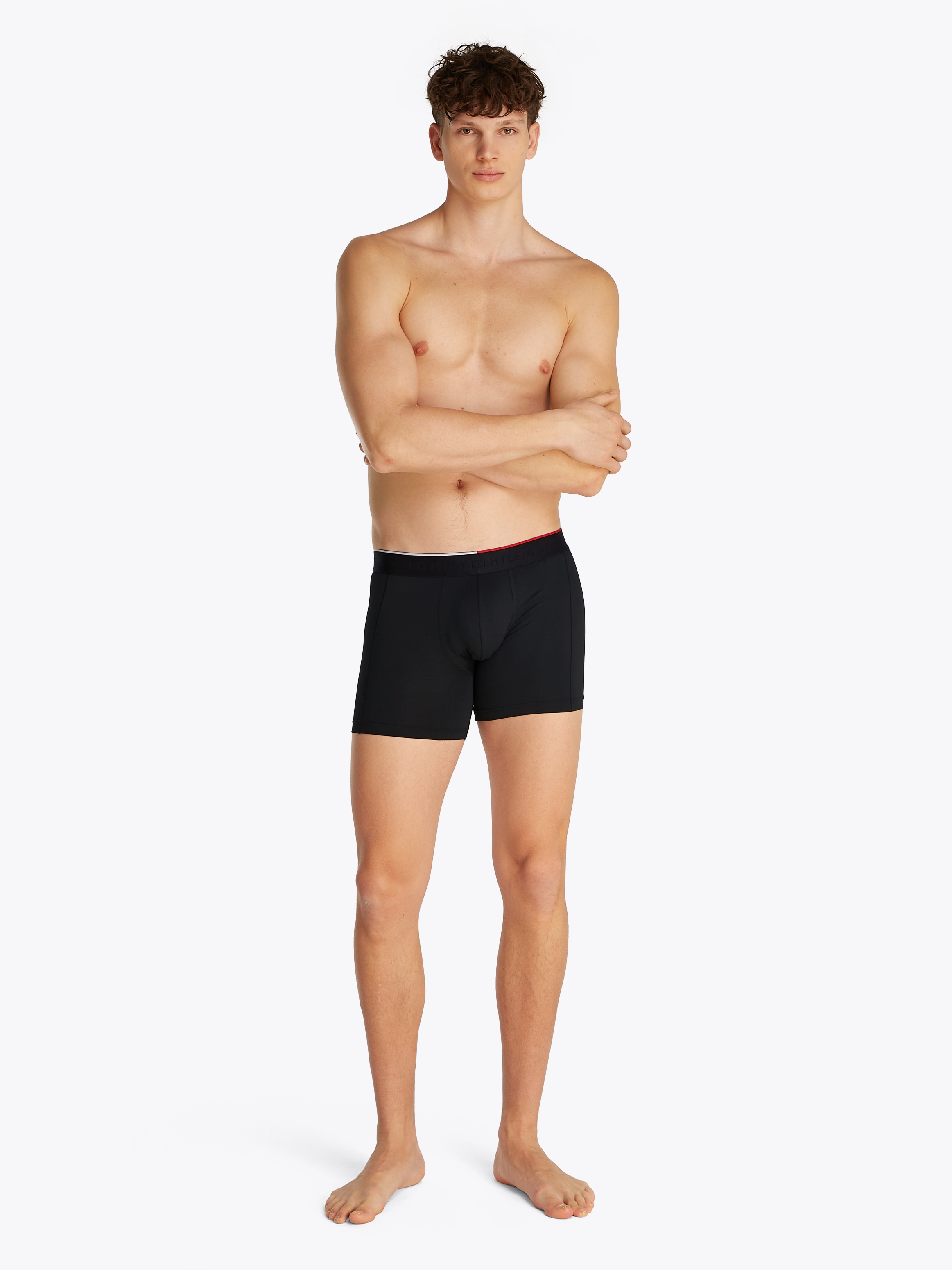 Tommy Hilfiger Underwear Boxer »3P BOXER BRIEF«, (Packung, 3 St., 3er), mit Logobund