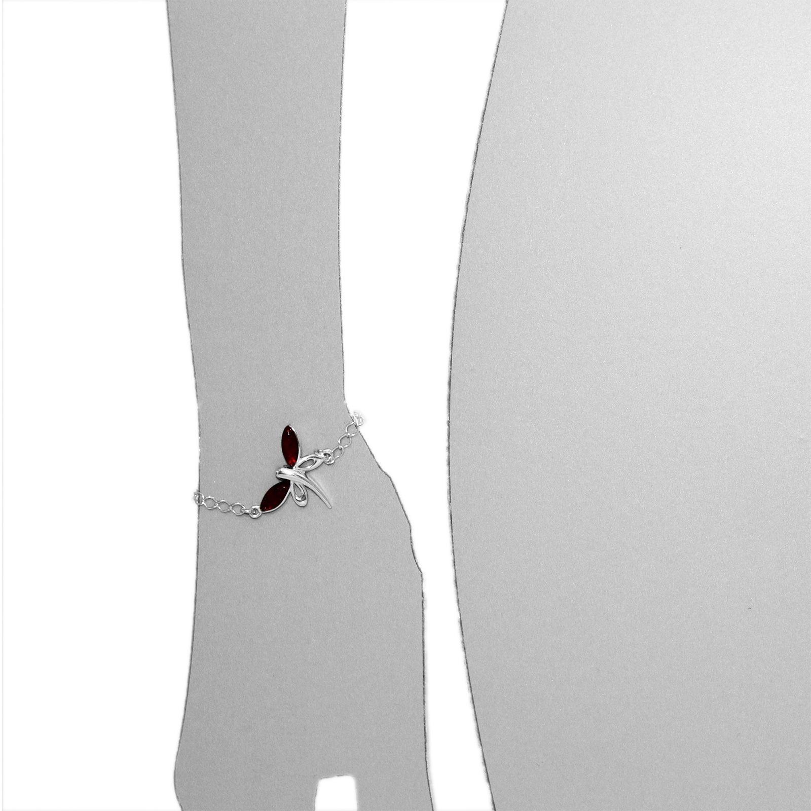 OSTSEE-SCHMUCK Armband »- Schmetterling - Silber 925/000 - Bernstein«