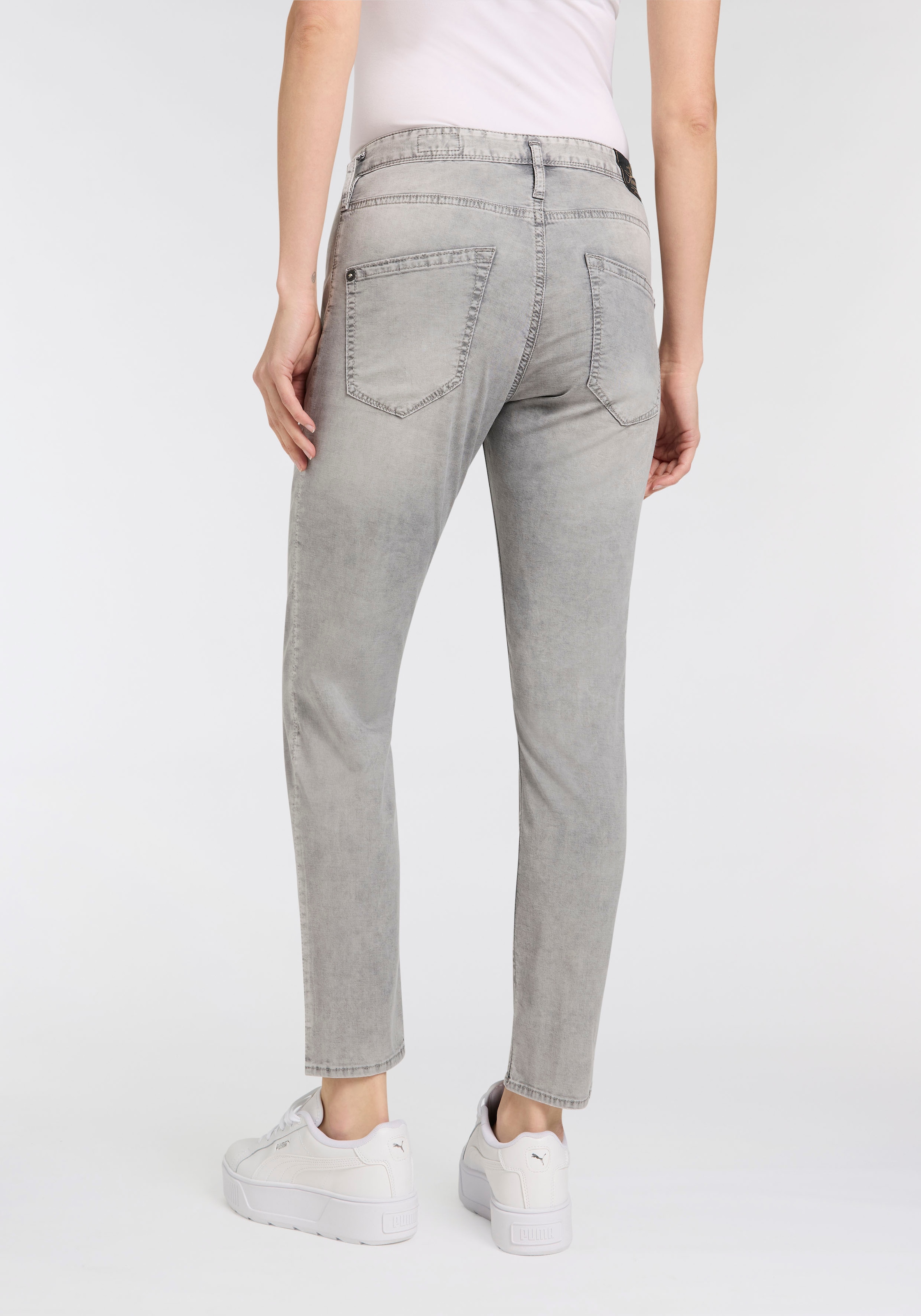 Herrlicher 5-Pocket-Jeans »Shyra Cropped Denim Grey Light Stretch«, in Cropped-Länge
