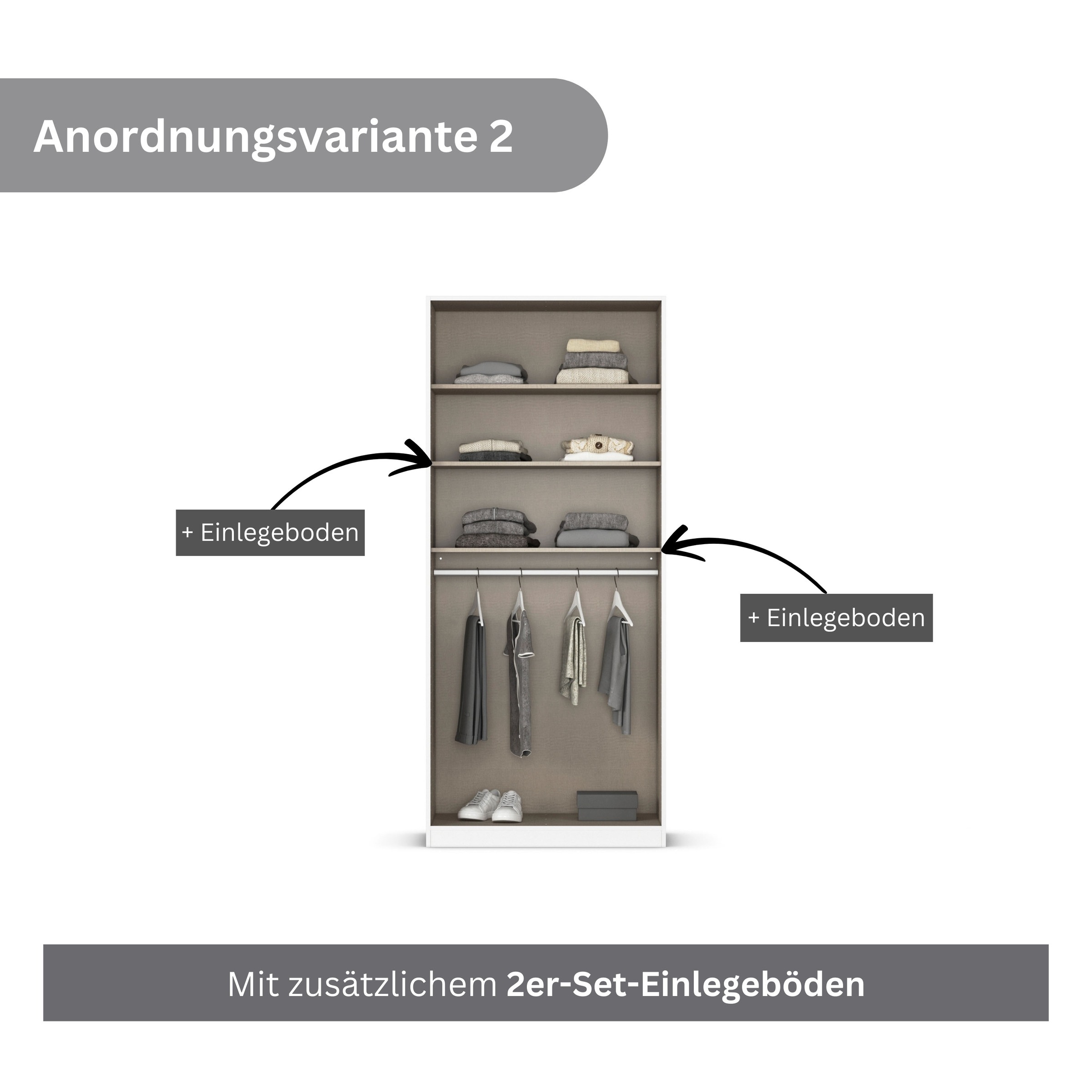 rauch Drehtürenschrank »Kleiderschrank Kleiderschränke Schrank Garderobe AGORDO mit Glasfront«, (in zwei Griff-Farben, Breiten 91-360 cm), durchdachte Innenausstattung, in 7 Breiten und 2 Höhen MADE IN GERMANY