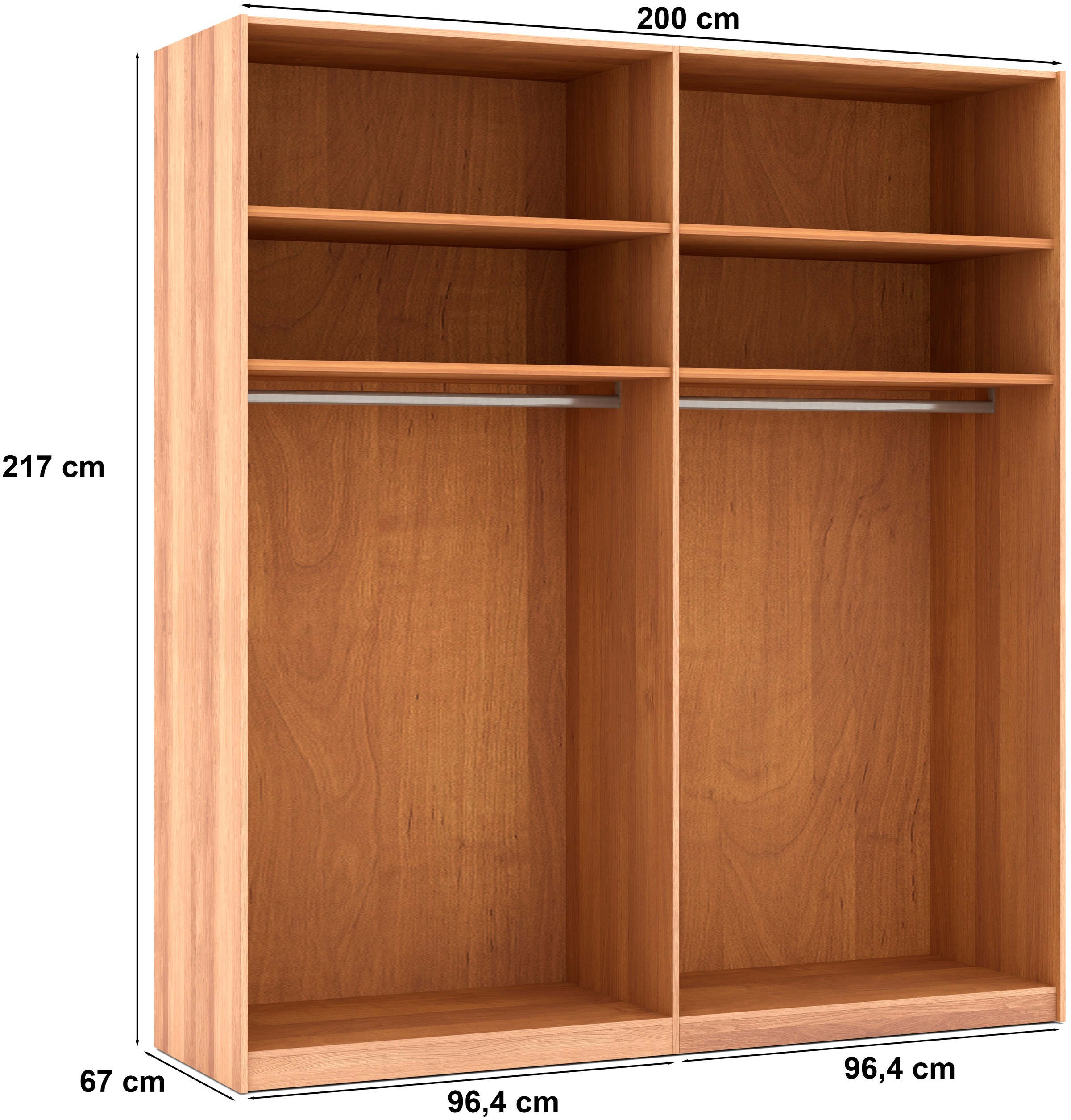 Musterring Schwebetürenschrank »Sorrent, Kleiderschrank, Schrank, Schiebetüren«, (Teilmassiv Eiche, MADE IN GERMANY), Türen in Eiche massiv mit Kassetten-Optik, verschiedene Maße verfügbar