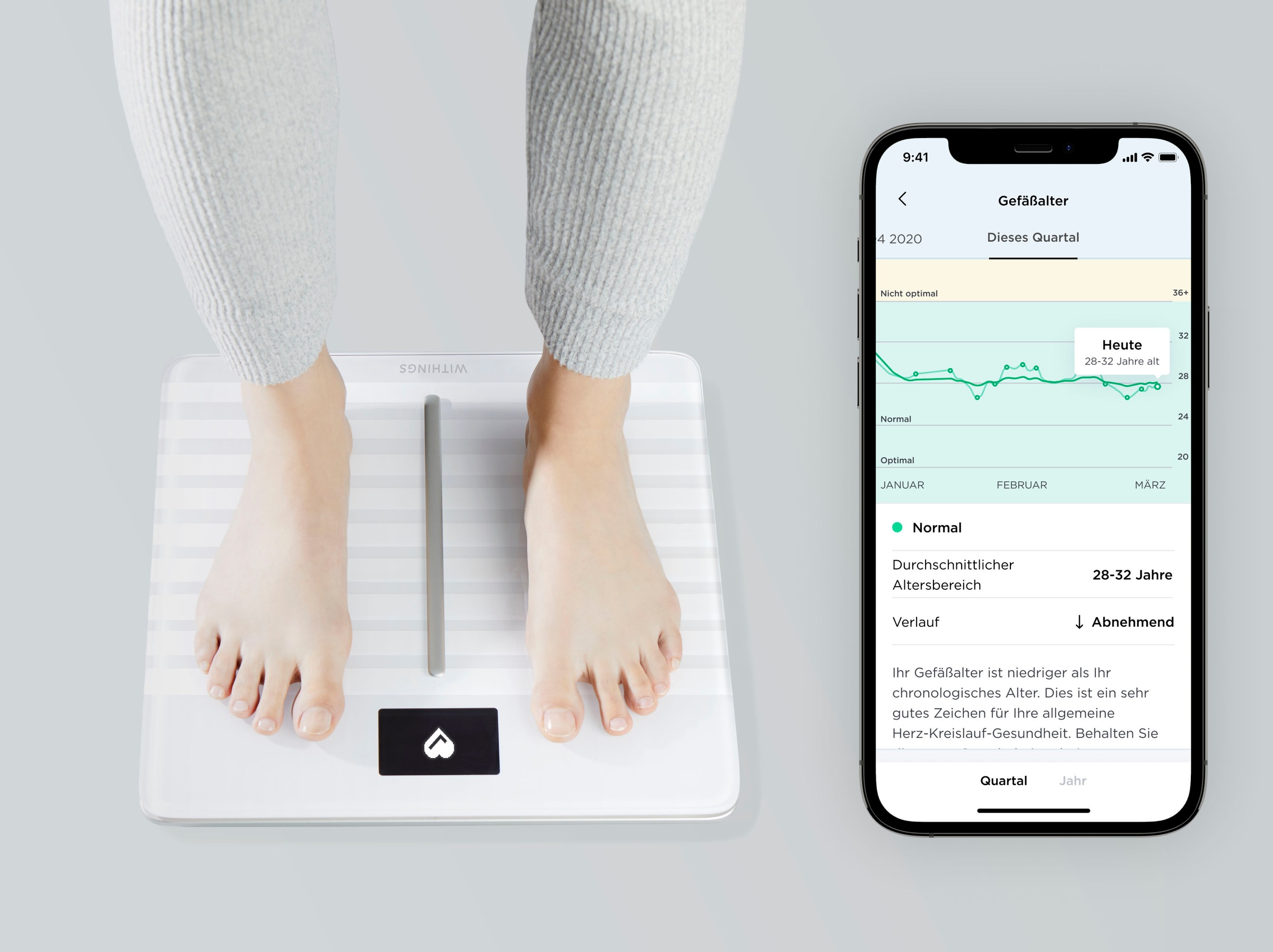 Withings Körper-Analyse-Waage »Body Cardio«