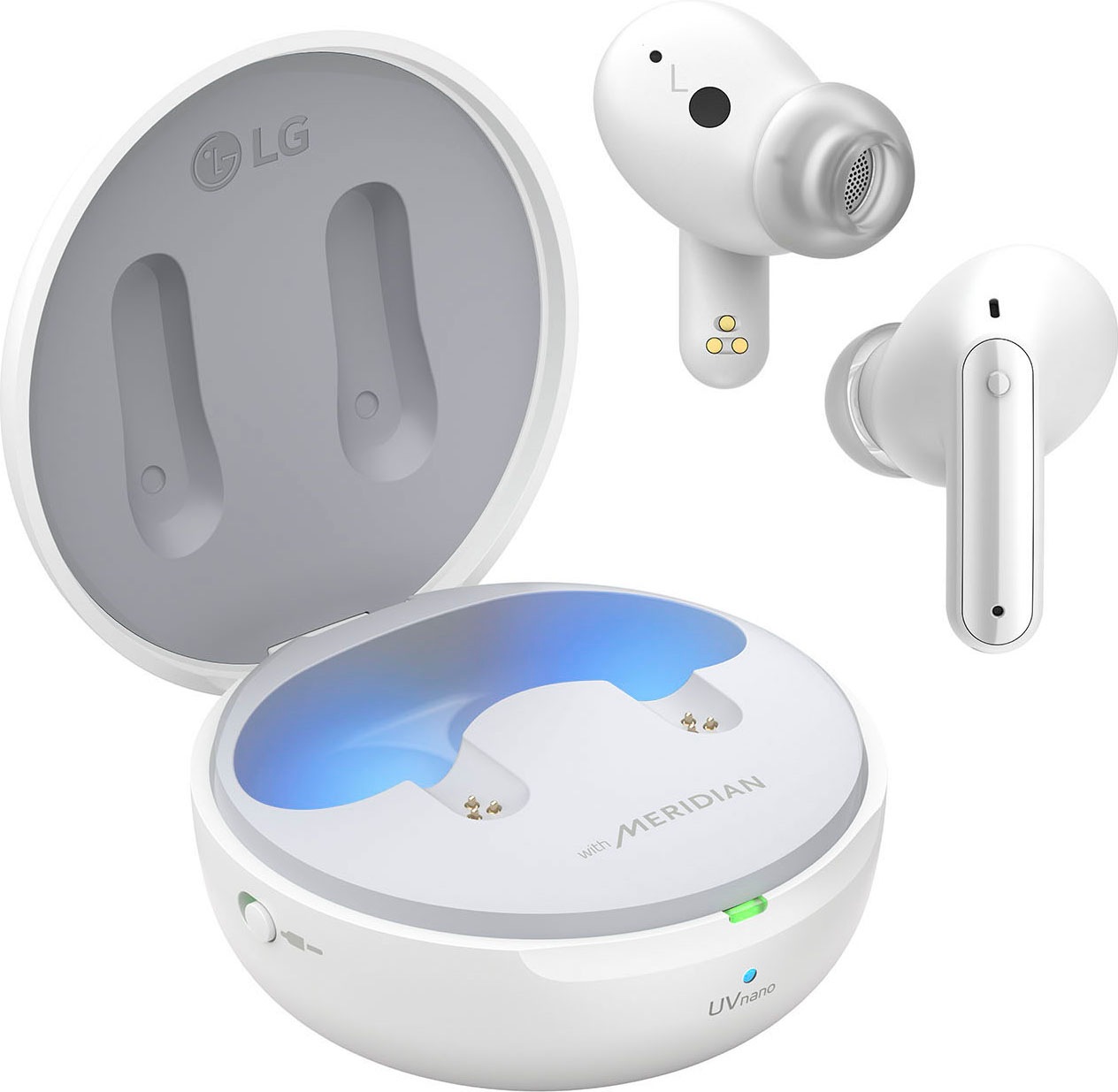 LG In-Ear-Kopfhörer »TONE Free DFP9«, Bluetooth, Active Noise Cancelling (ANC)-True Wireless, MERIDIAN-Sound-UVnano