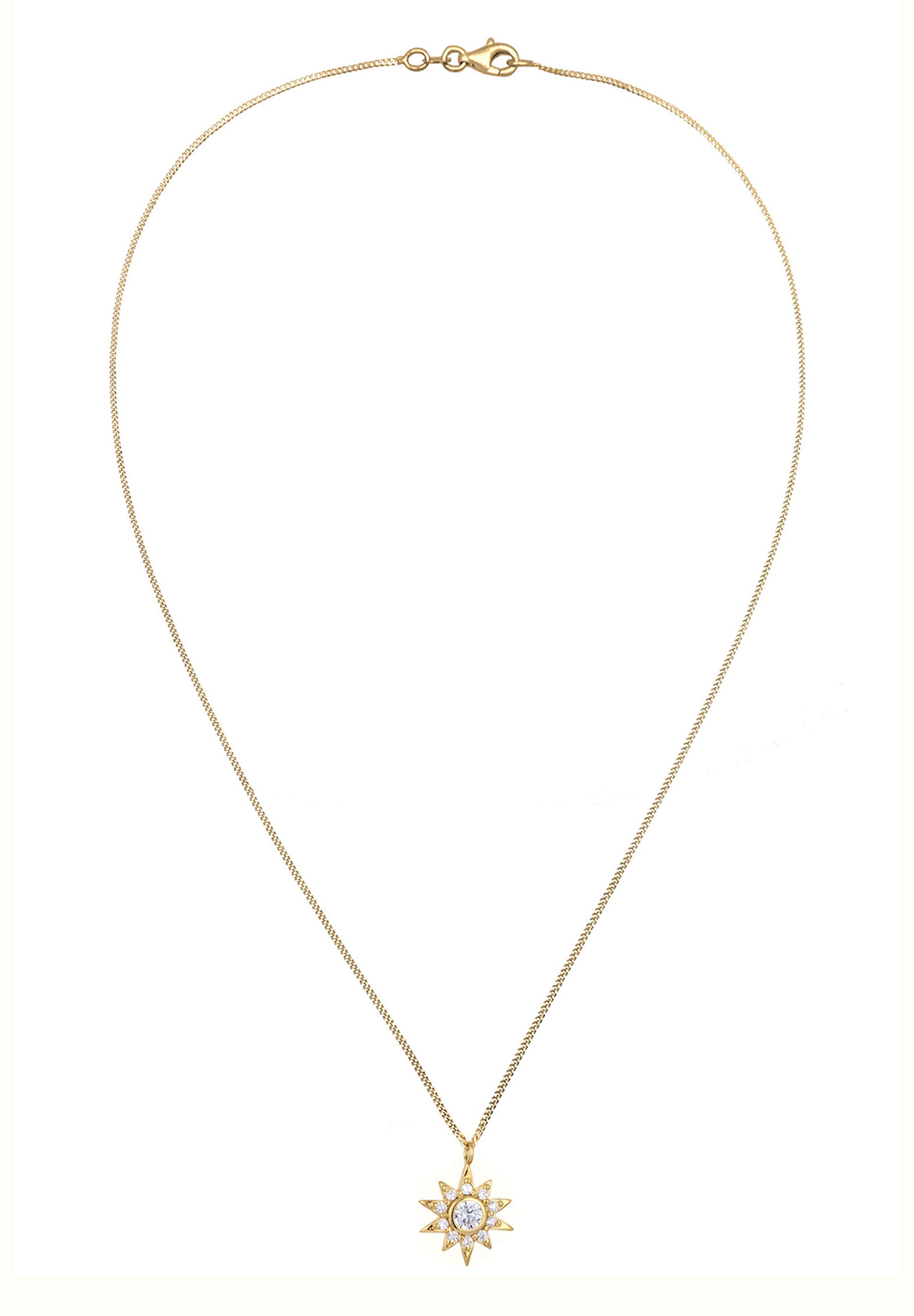 Elli Silberkette »Halskette Stern Zirkonia Weiß 925 Sterling Silber«