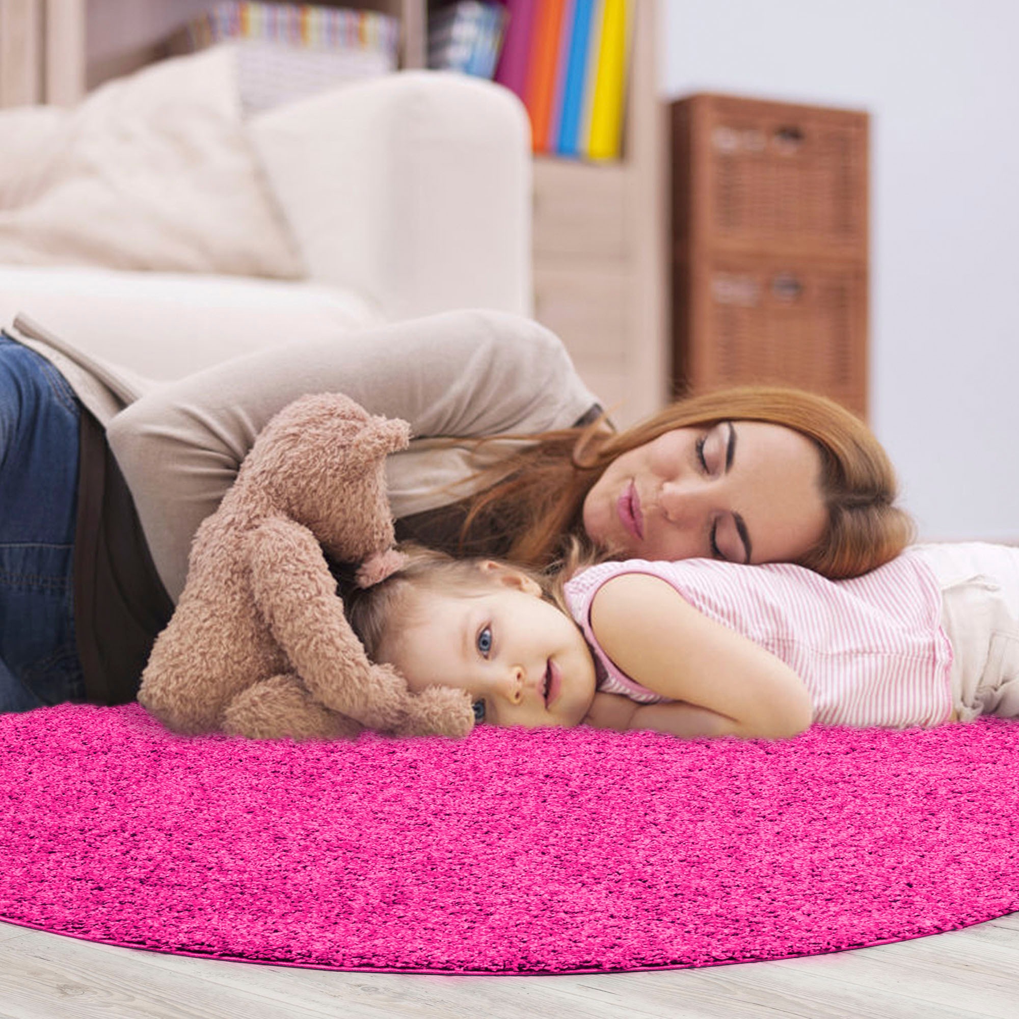 Sanat Hochflor-Teppich »LOCA«, rund, 30 mm Höhe, Wohnzimmer, Langflor, Shaggy, Schlafzimmer