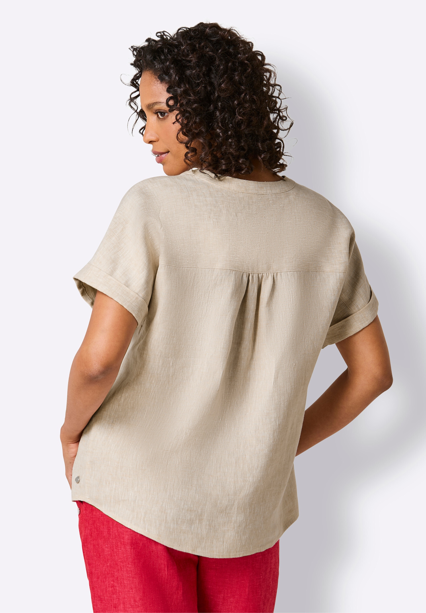creation L Schlupfbluse »Leinen-Bluse Leinenbluse in A-Form«