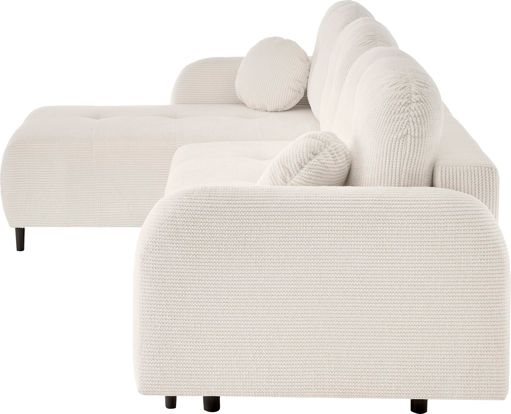 Leonique Ecksofa »BLAISE«, mit Bett-Funktion (Liegefläche 140/200 cm), Zier- und Rückenkissen