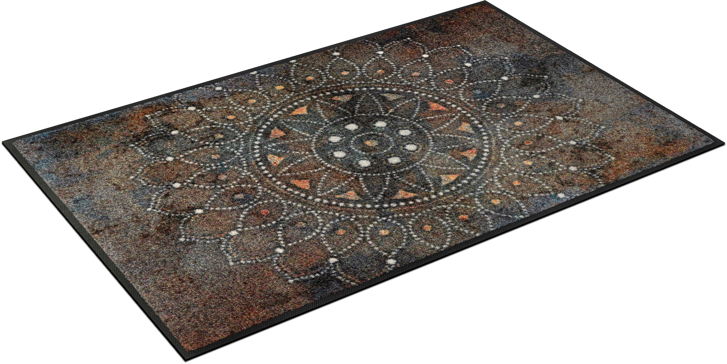 Fußmatte »Madhana«, rechteckig, Schmutzfangmatte, Mandala Motiv, rutschhemmend, waschbar