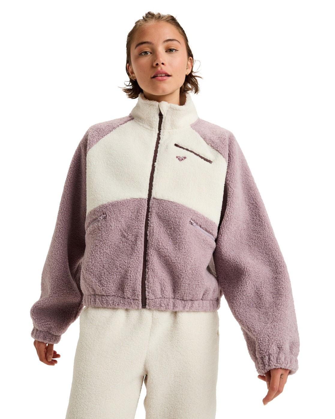 Roxy Fleecepullover »Waves Of Warmth Colorblock«
