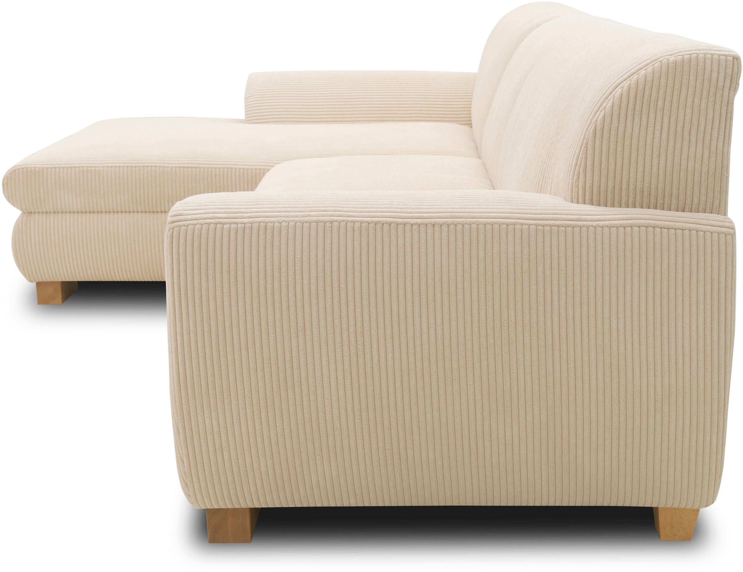 Home affaire Ecksofa »Nika zeitlos und elegant, L-Form«, wahlweise mit Bettfunktion, auch in Cord
