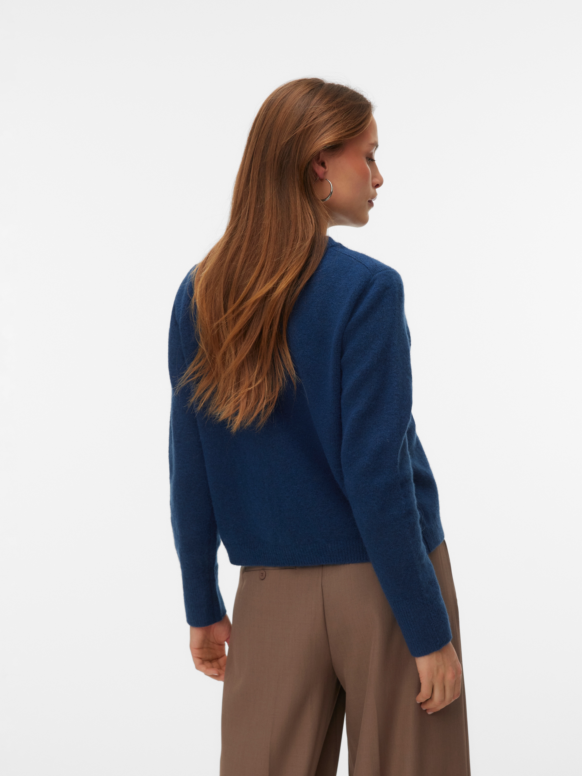 Vero Moda Strickjacke »VMFIONA LS SHORT BUTTON CARDIGAN GA BOO« mit Wolle und Stretch