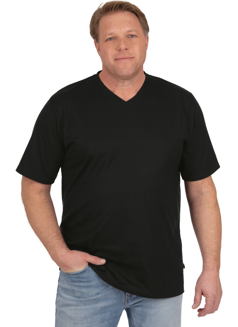 Trigema T-Shirt »TRIGEMA V-Shirt DELUXE Baumwolle«, (1 tlg.)