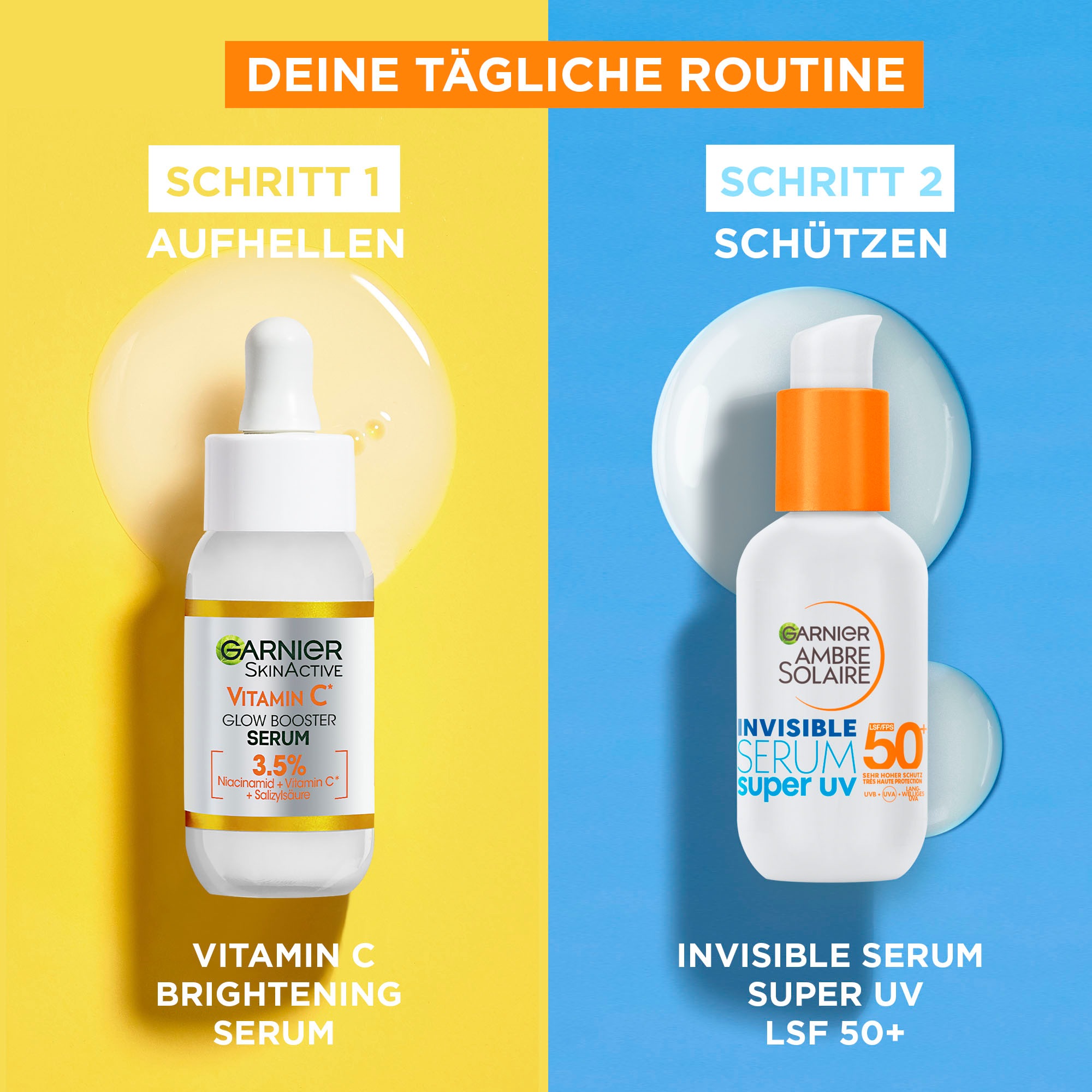 GARNIER Gesichtsserum »Garnier Super UV Sonnenschutz-Serum«, mit hoher Wirksamkeit