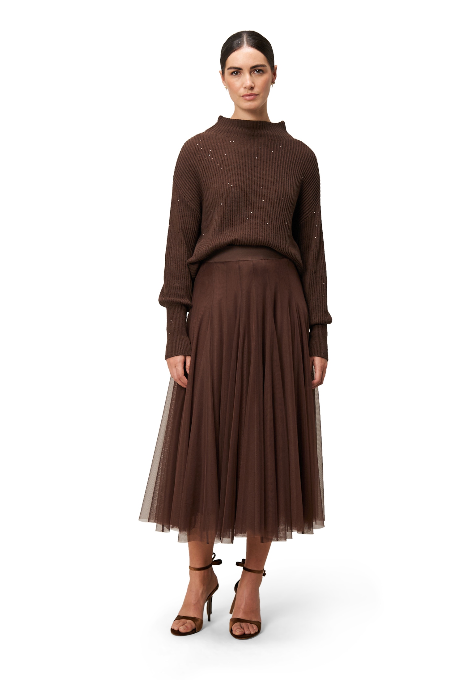 Zero Faltenrock »Meshrock mit Gummibund«